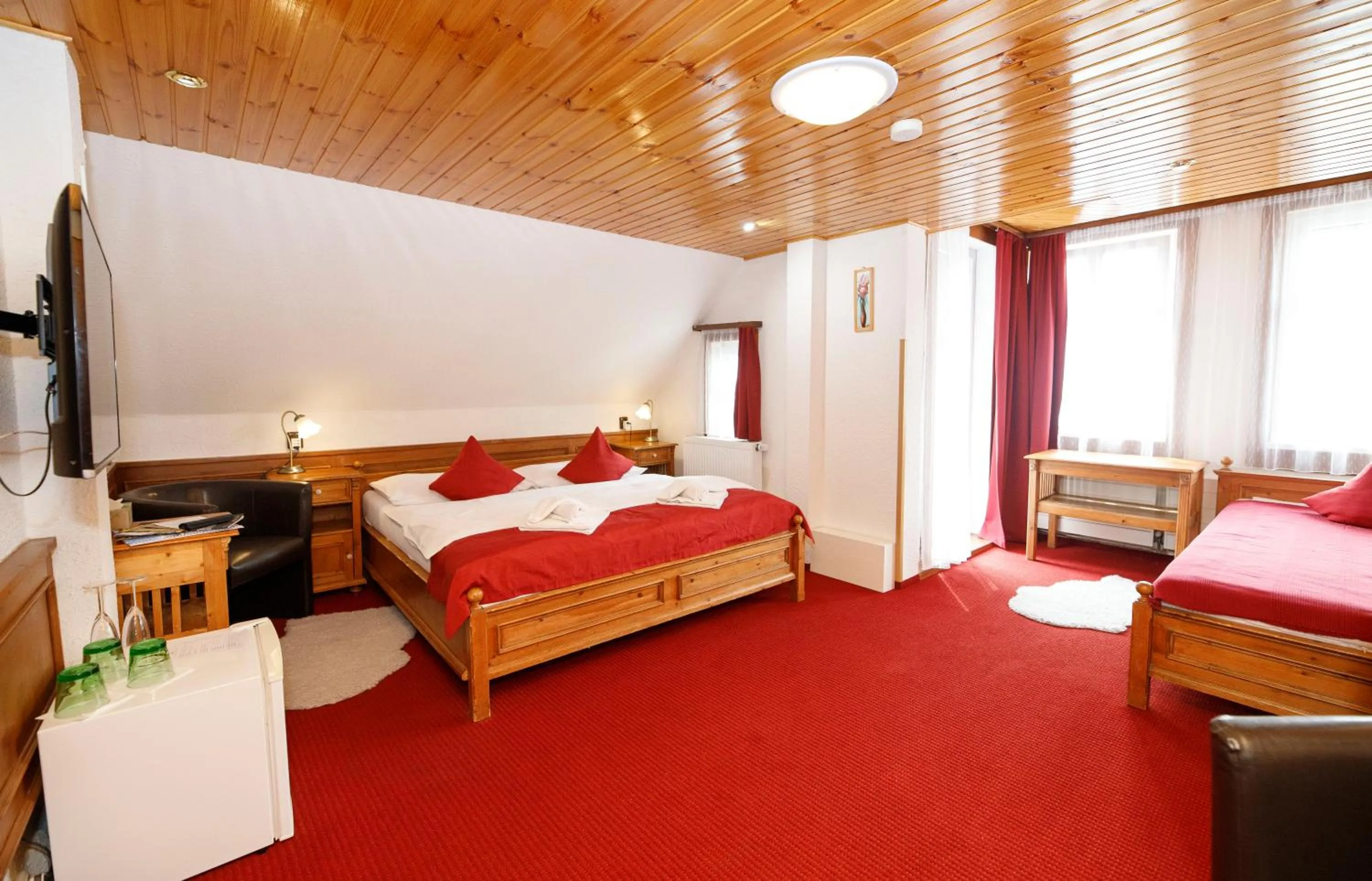 Bed in Hotel Jelinek