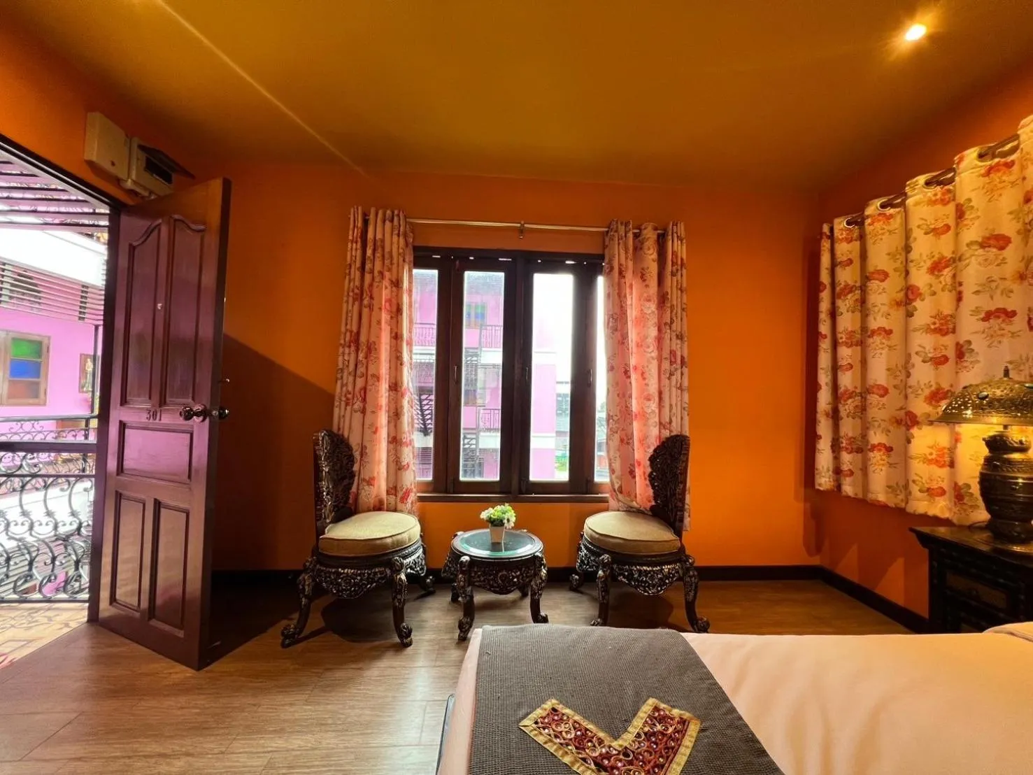 Bed in Changpuak Boutique House