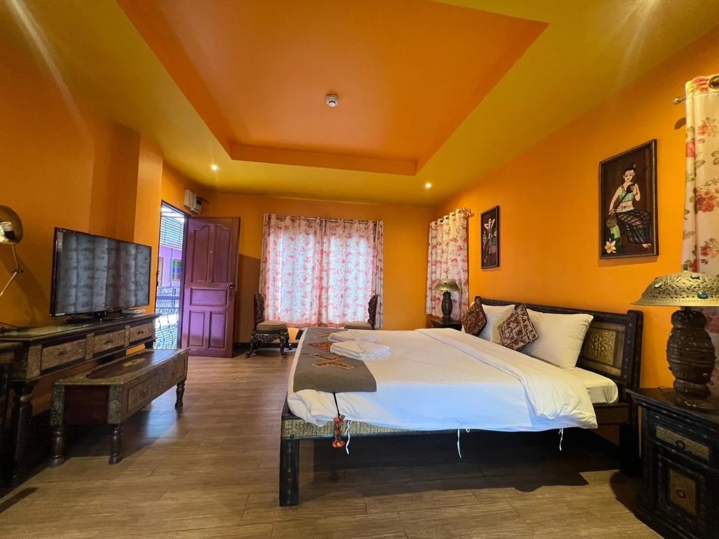 Bed in Changpuak Boutique House