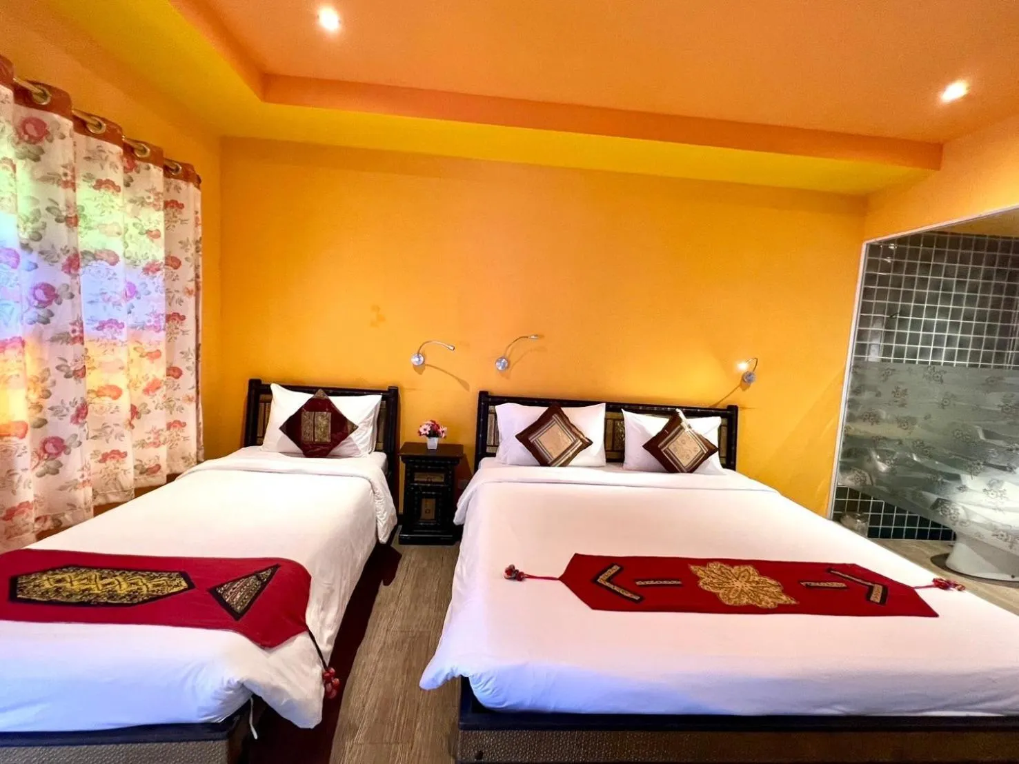 Bed in Changpuak Boutique House