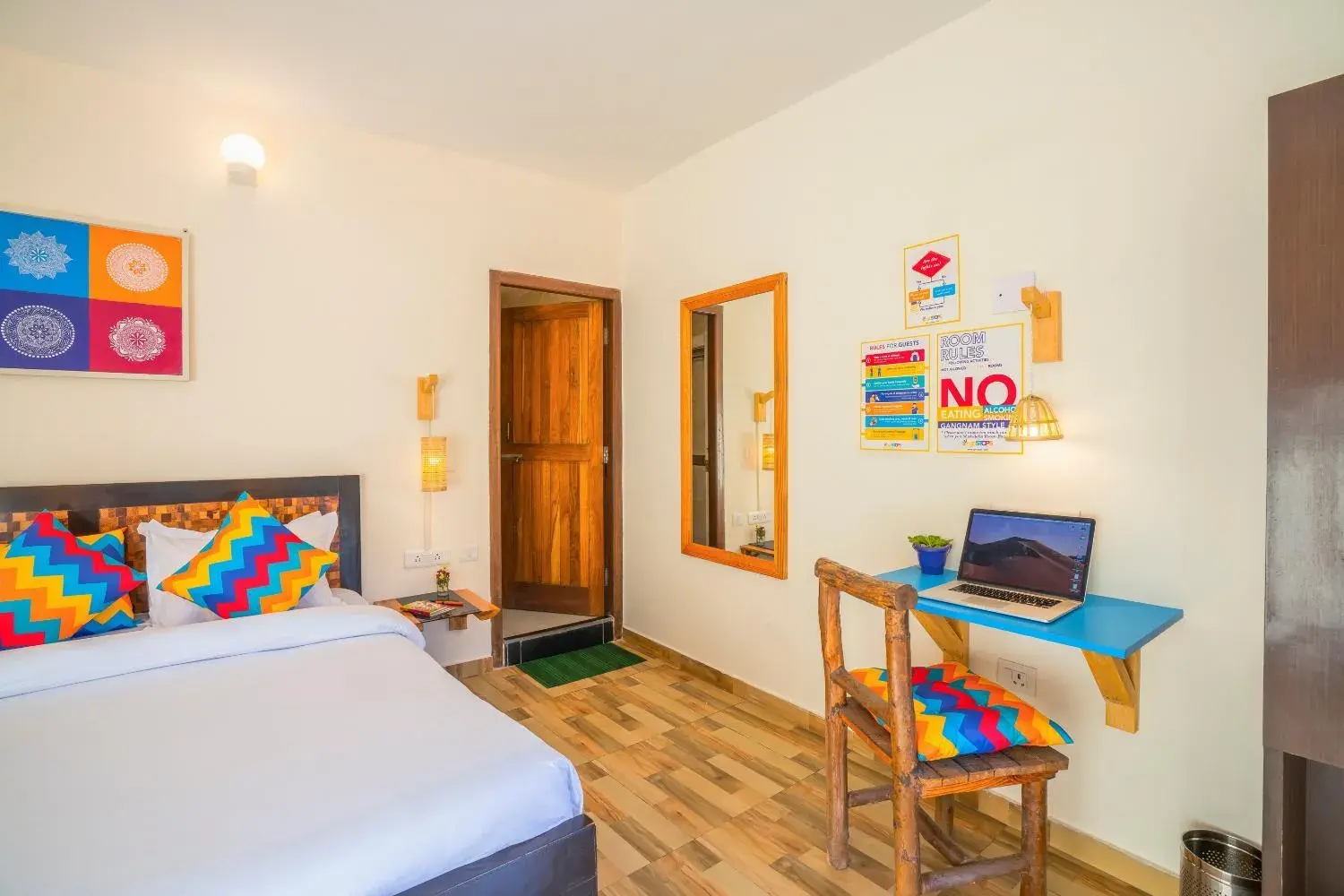 Deluxe Private Room with Mountain View and Ensuite Bathroom in goSTOPS Nainital Deluxe Private Room with Mountain View and Ensuite Bathroom in goSTOPS Nainital