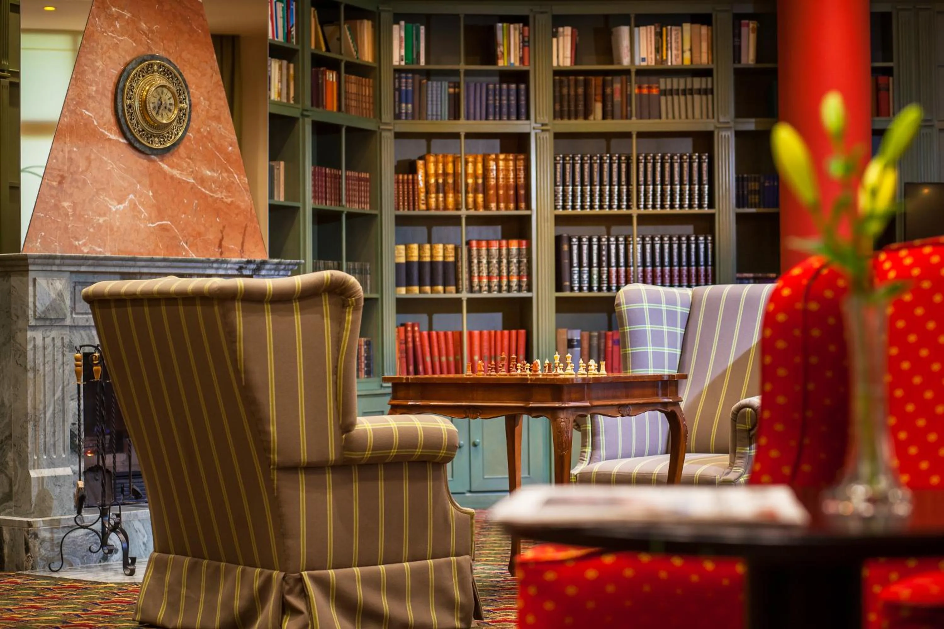 Library in Hotel Savoy Prague