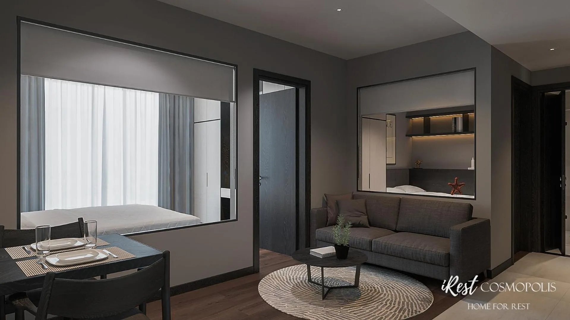 Living room, Bed in iRest COSMOPOLIS Vinh Yen