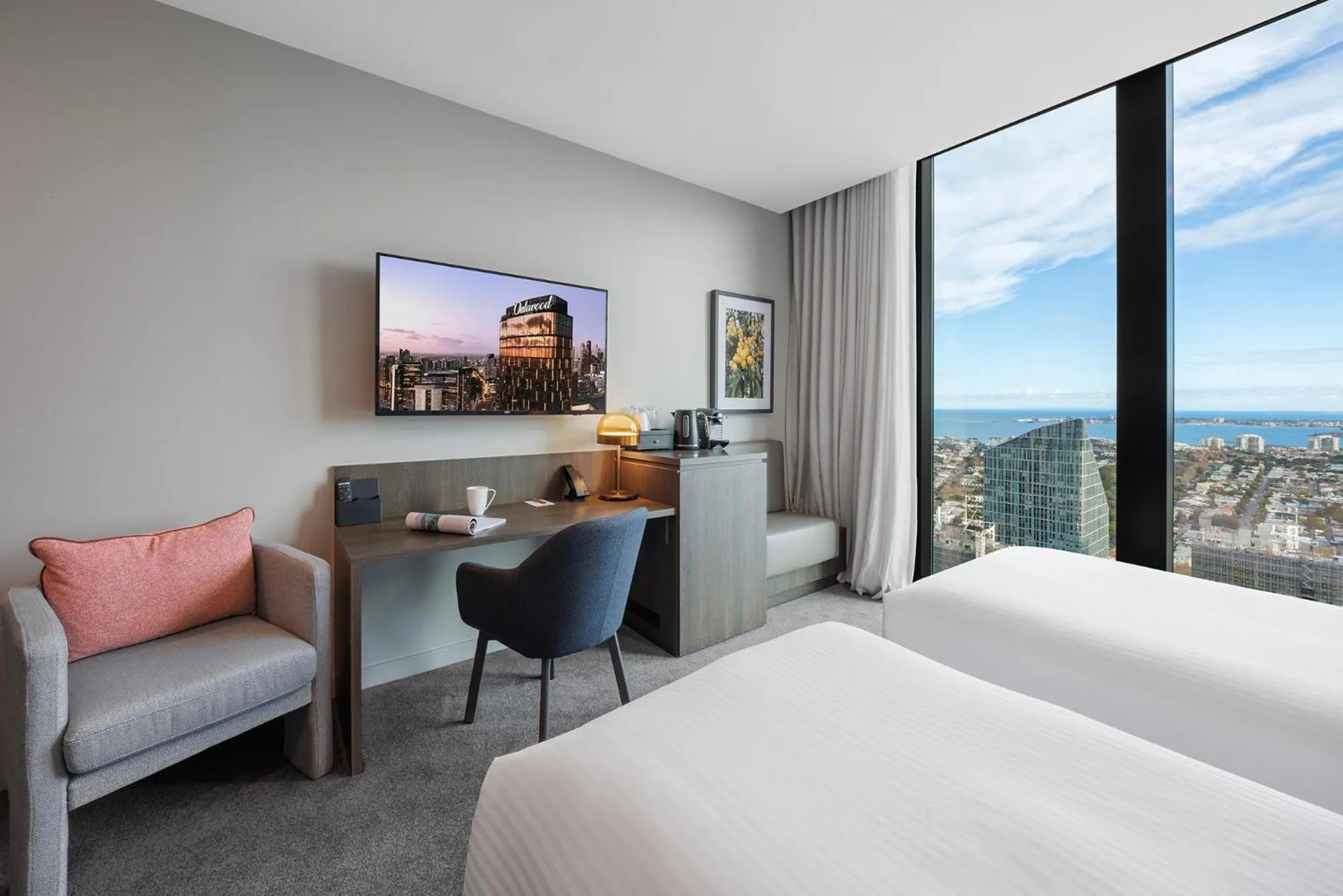 Bed in Oakwood Premier Melbourne