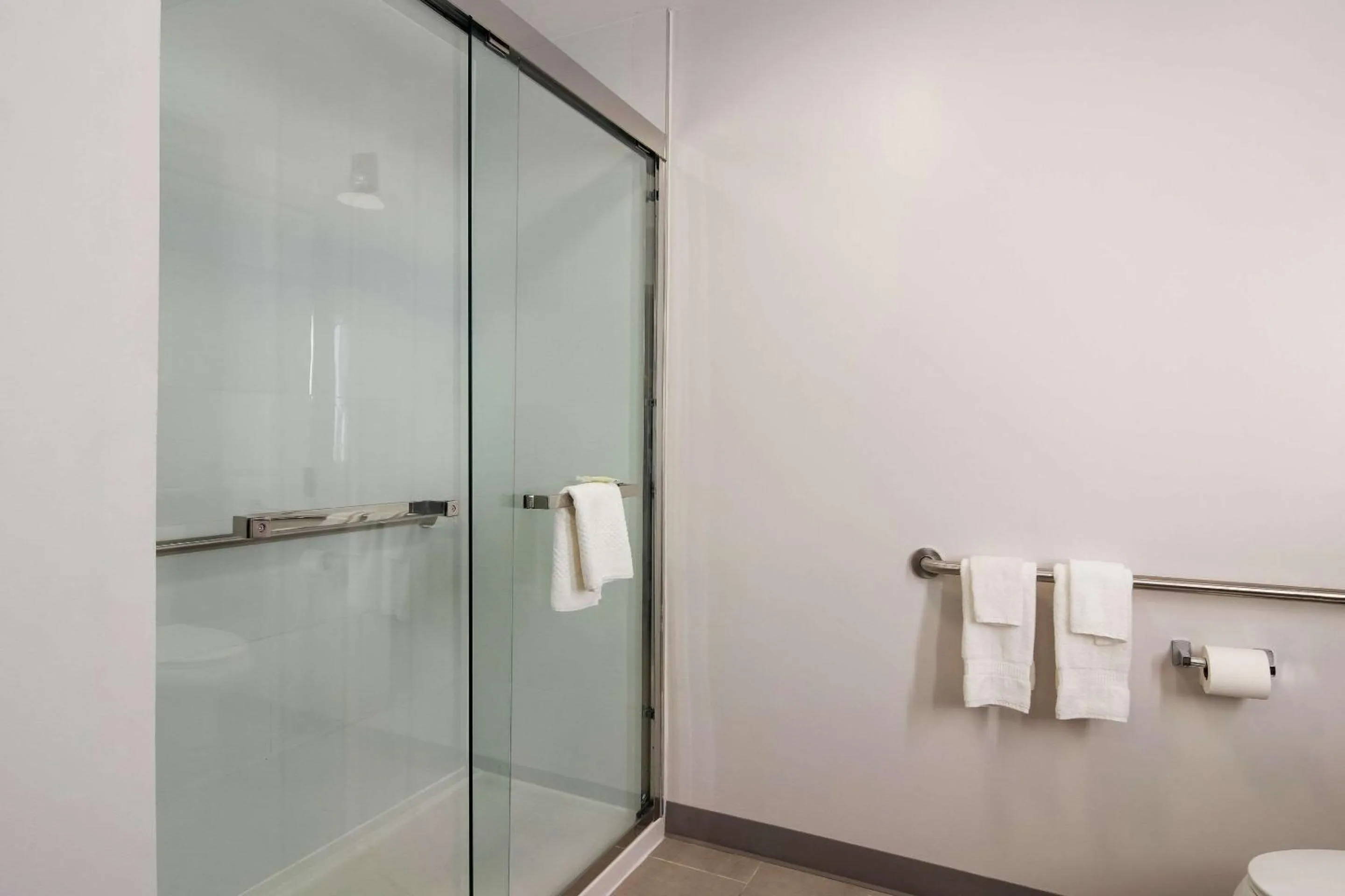 Bathroom in MainStay Suites Clarion, PA near I-80