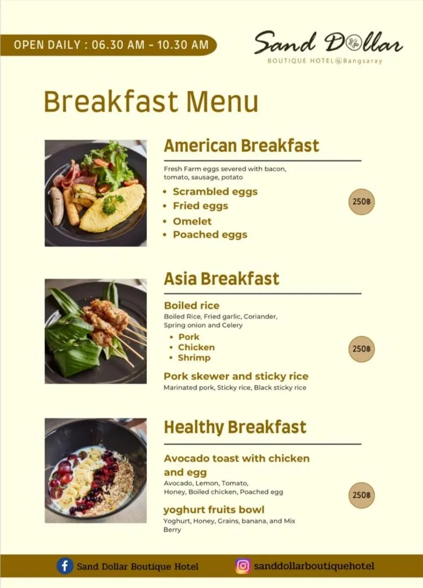 Breakfast in Sand Dollar Boutique Hotel