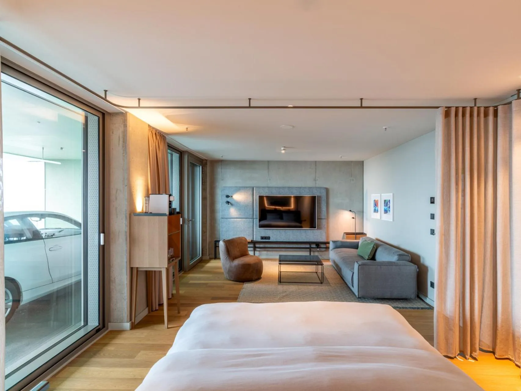 Bed in b'mine Hotel Frankfurt Airport