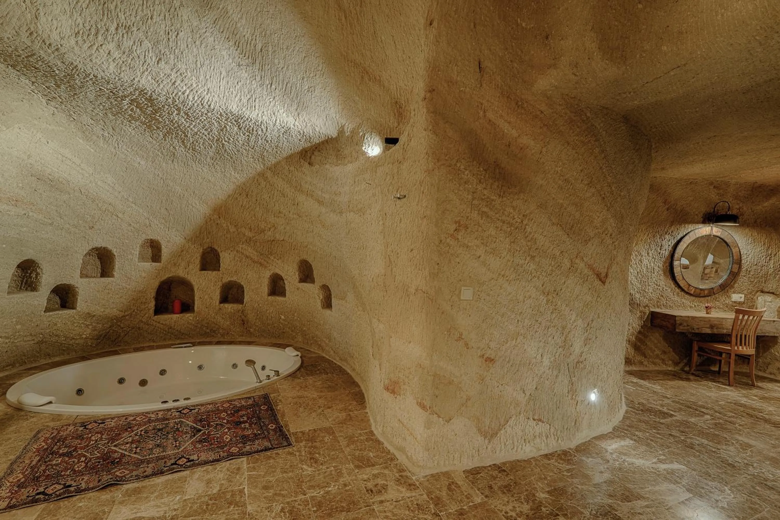 Bathroom in Solem Cave Suites