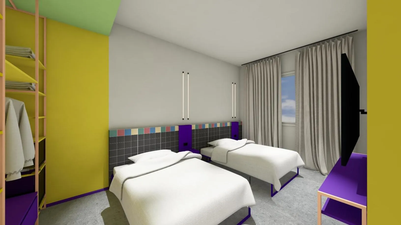 Bed in The Match Hotel