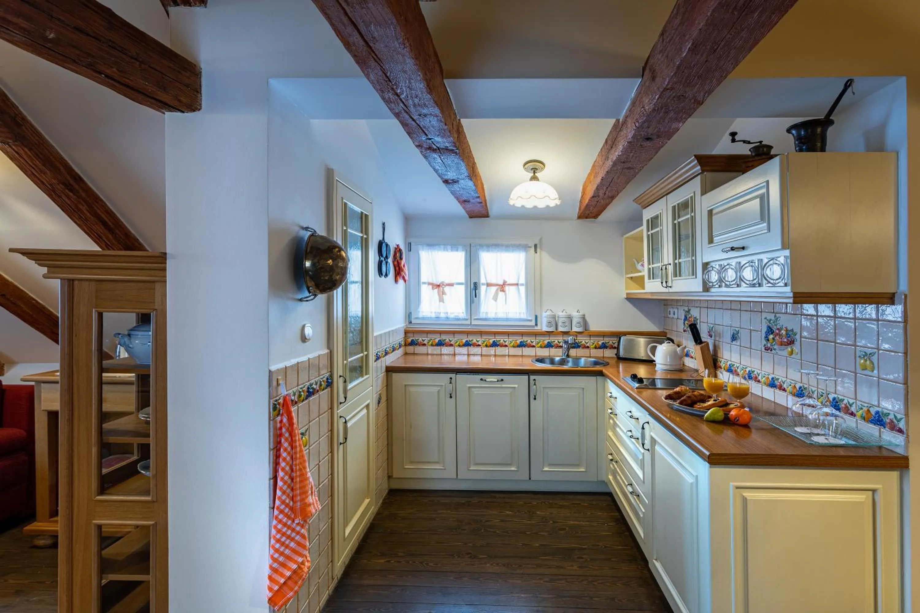 Kitchen or kitchenette in Hotel Residence U Černého Orla