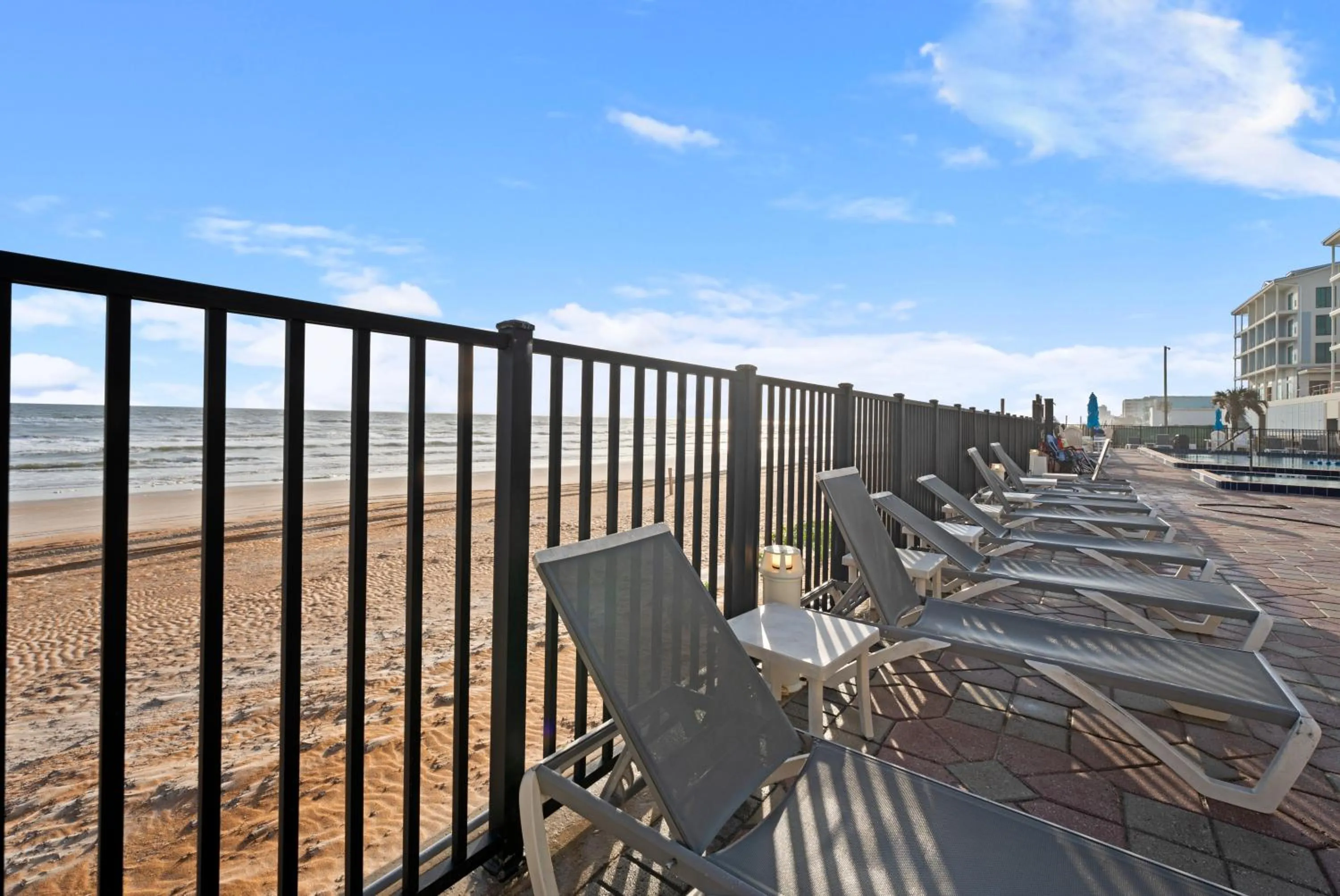 sunbed in Outrigger Beach Club Resort