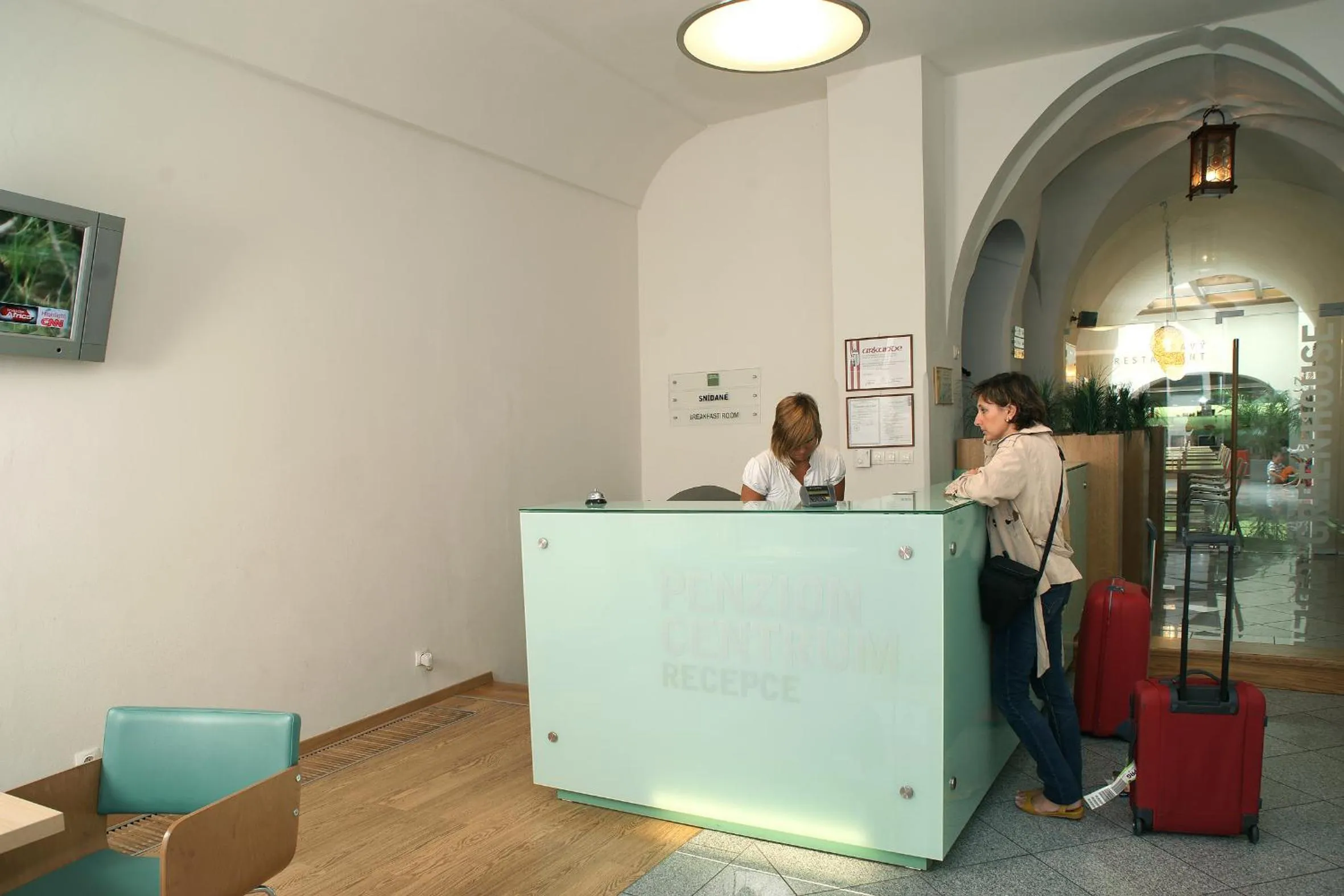 Lobby or reception in Hotel v Centru