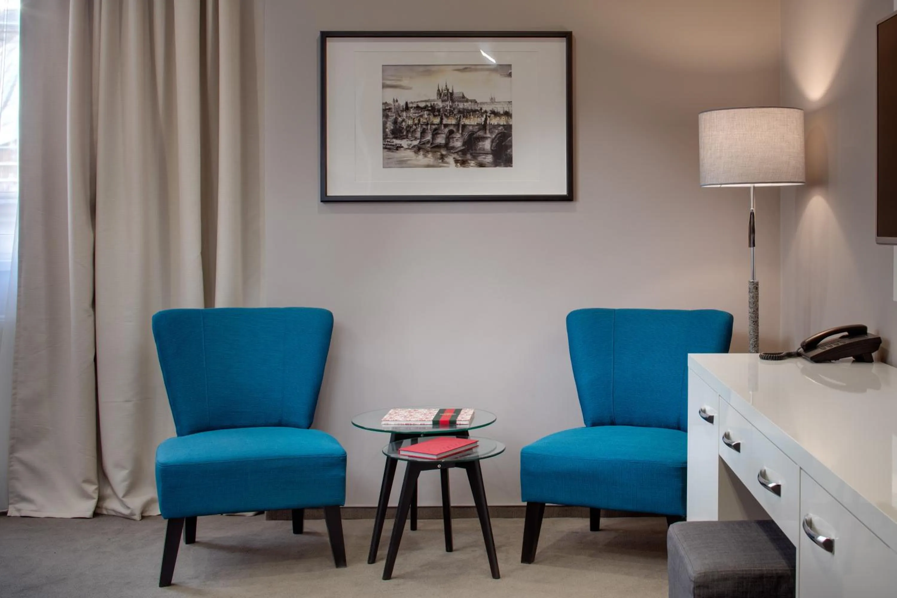 Seating area in Hotel Florenc