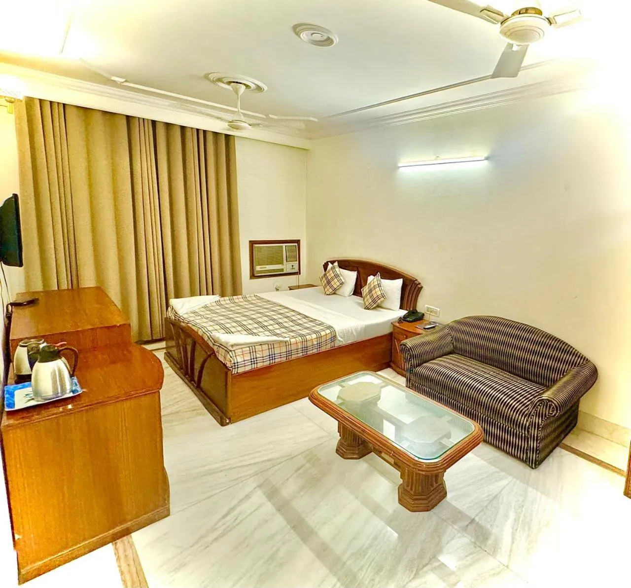 Bed in Hotel Pablas International, New Delhi, Near Metro
