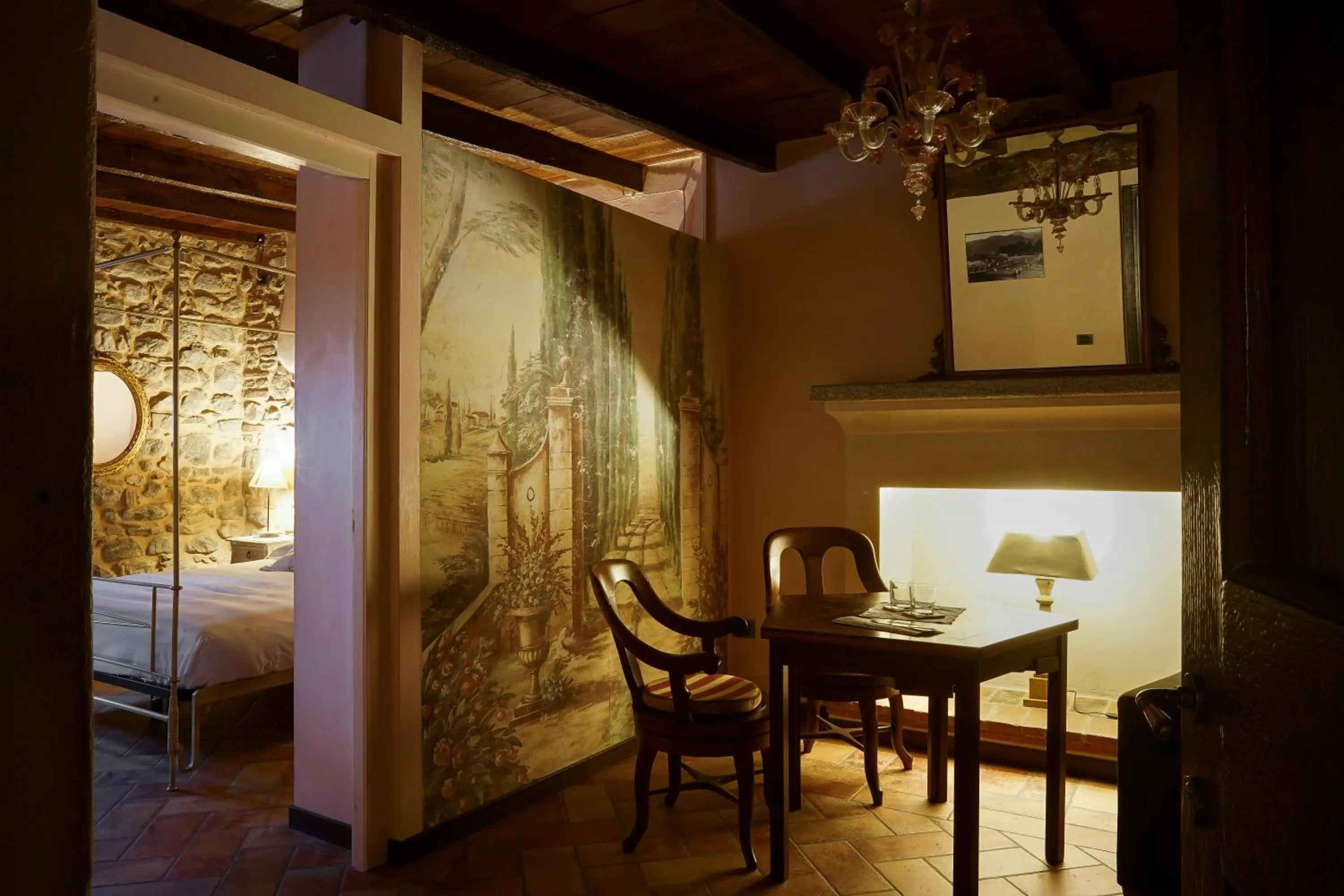 Seating area in Locanda Osteria Marascia