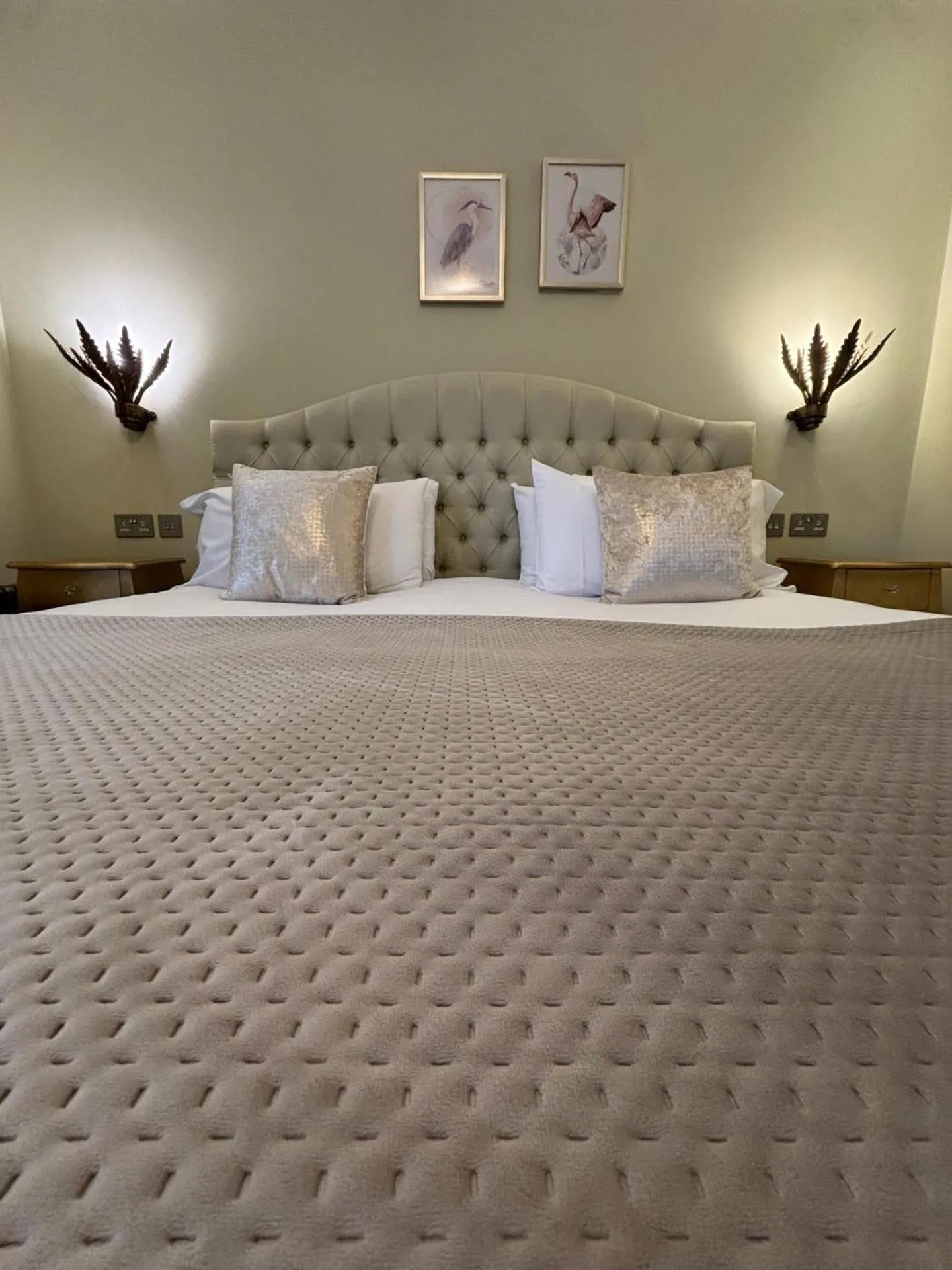 Bed in The Cherry Tree Hotel