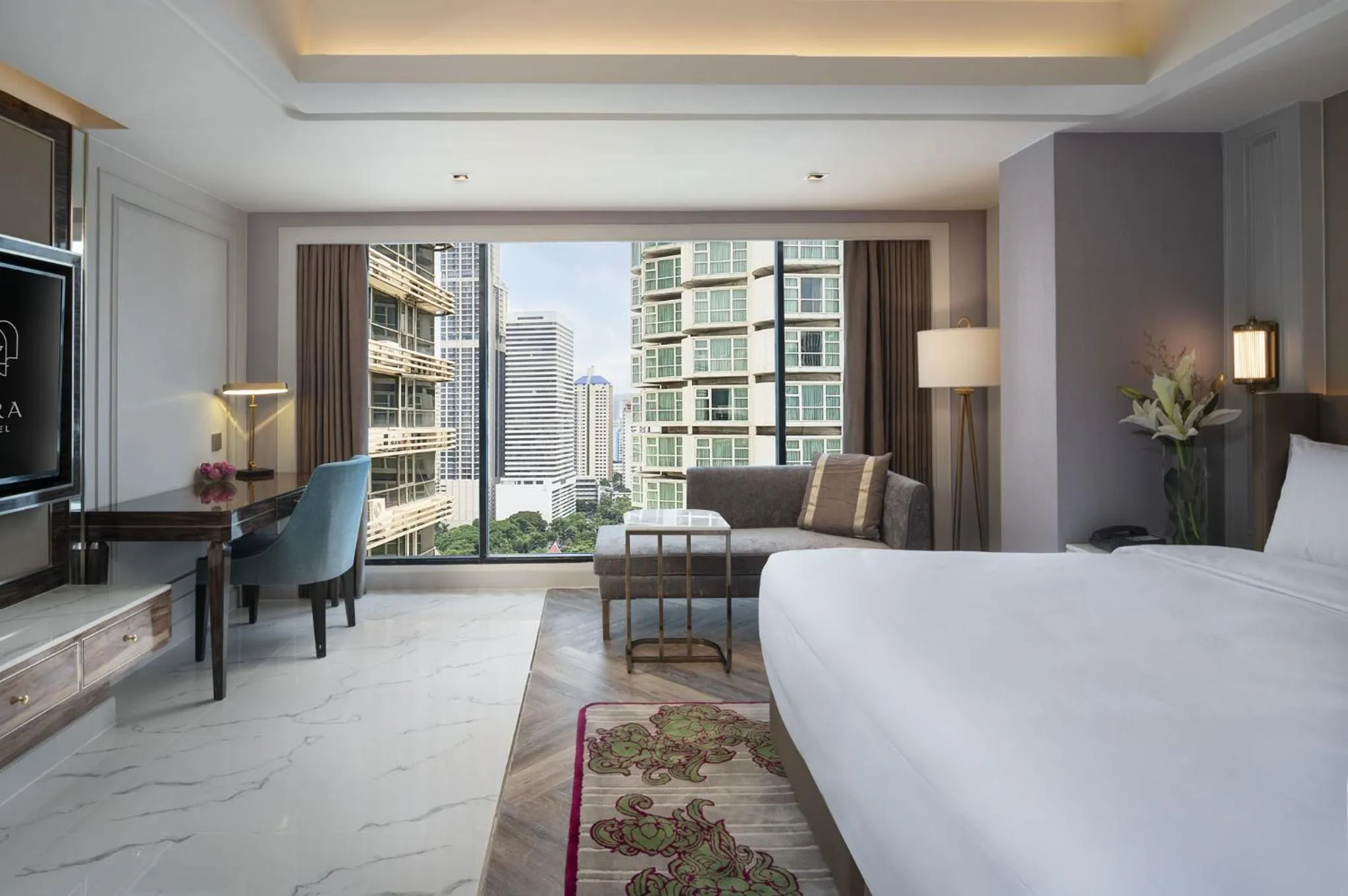 View (from property/room), Bed in Aira Hotel Bangkok Sukhumvit 11