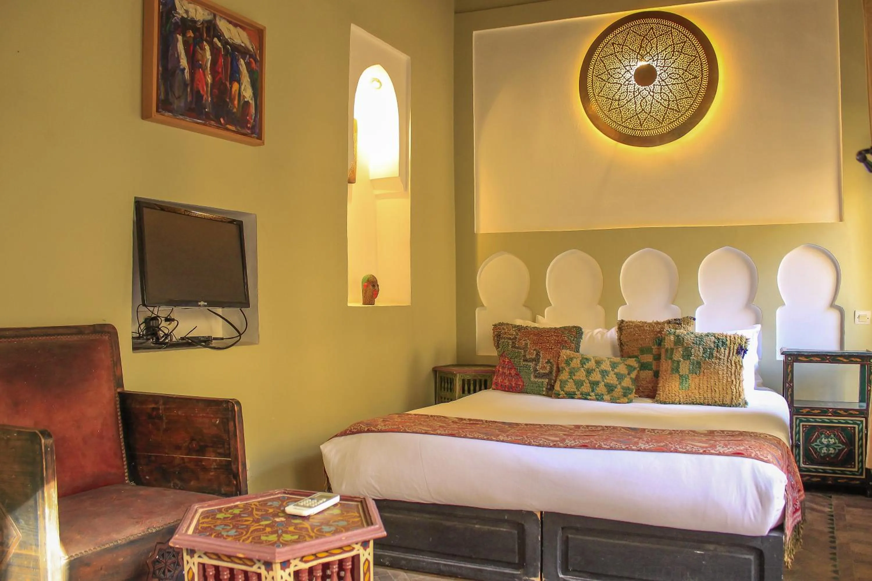 Bedroom, Bed in Riad Dar Habiba by Garden Wonders