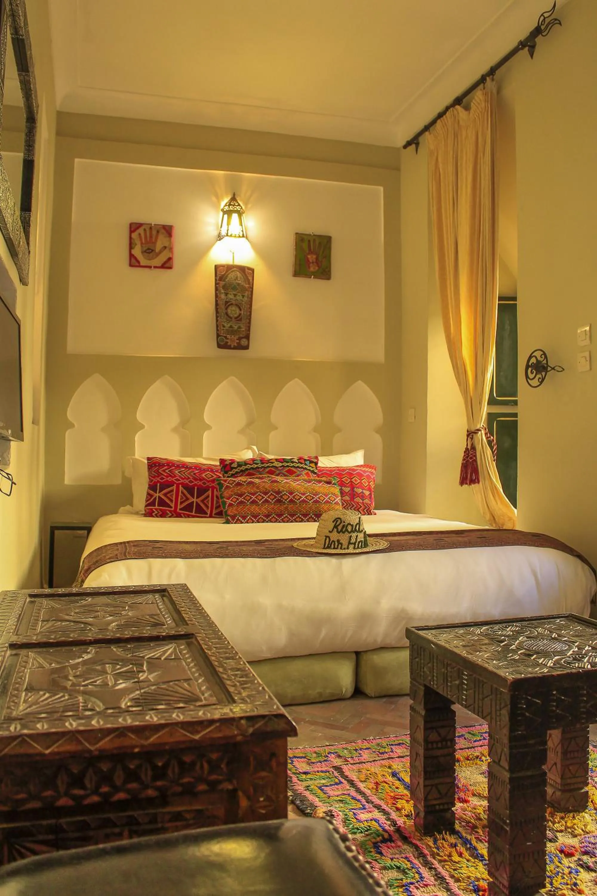 Seating area, Bed in Riad Dar Habiba by Garden Wonders