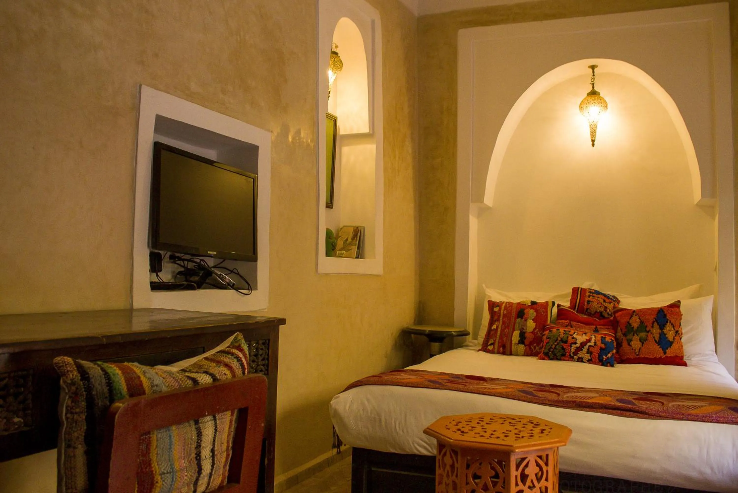 Bedroom, Bed in Riad Dar Habiba by Garden Wonders
