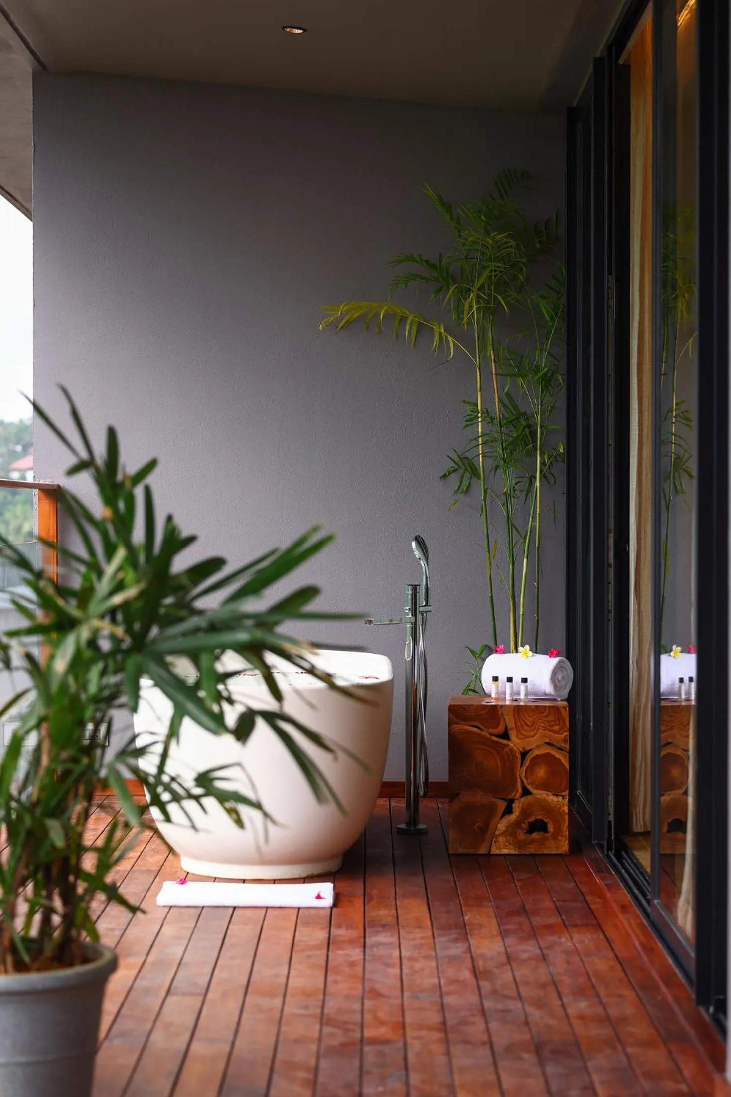 Balcony/Terrace in Saptha Resort and Spa