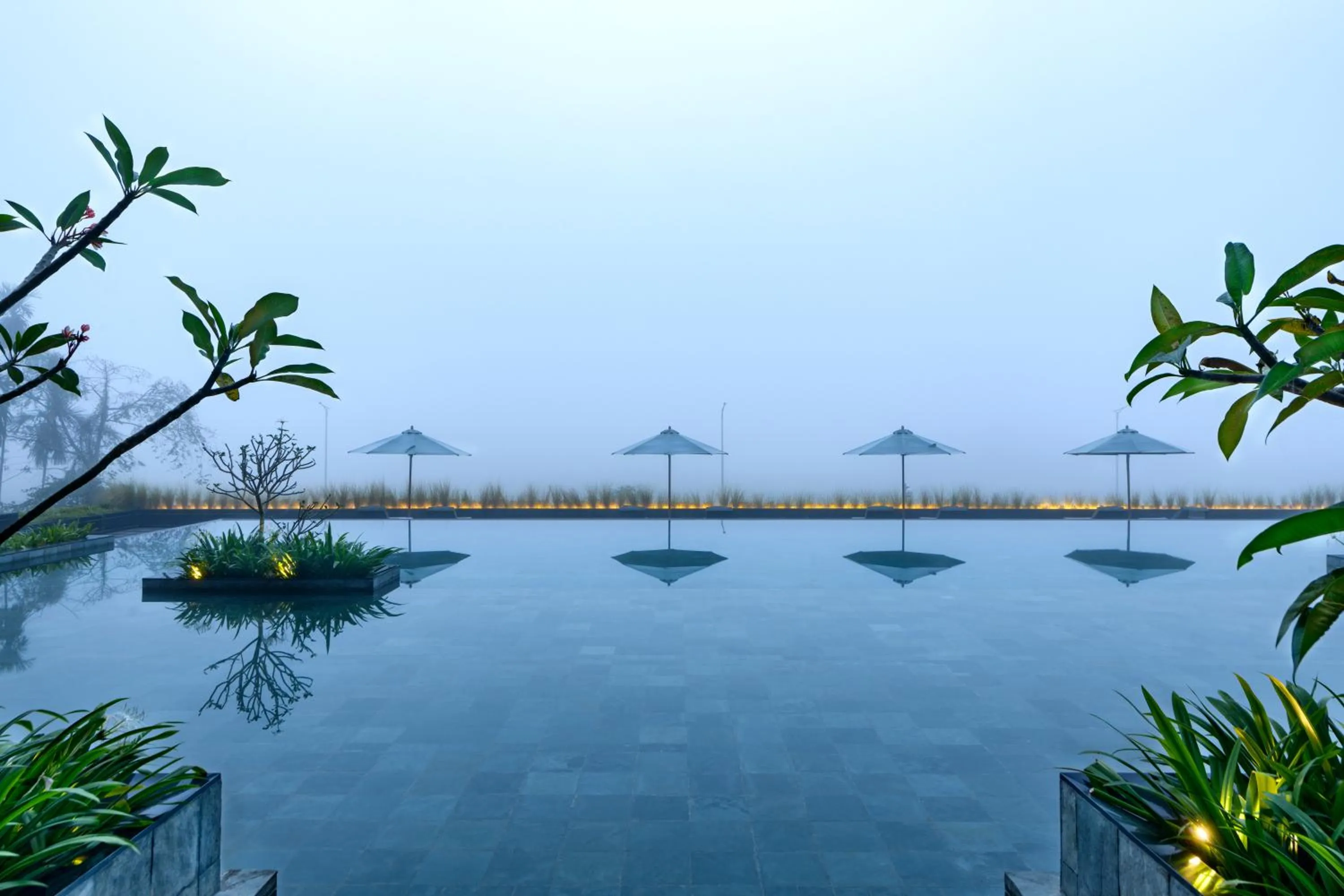 Swimming pool in Saptha Resort and Spa