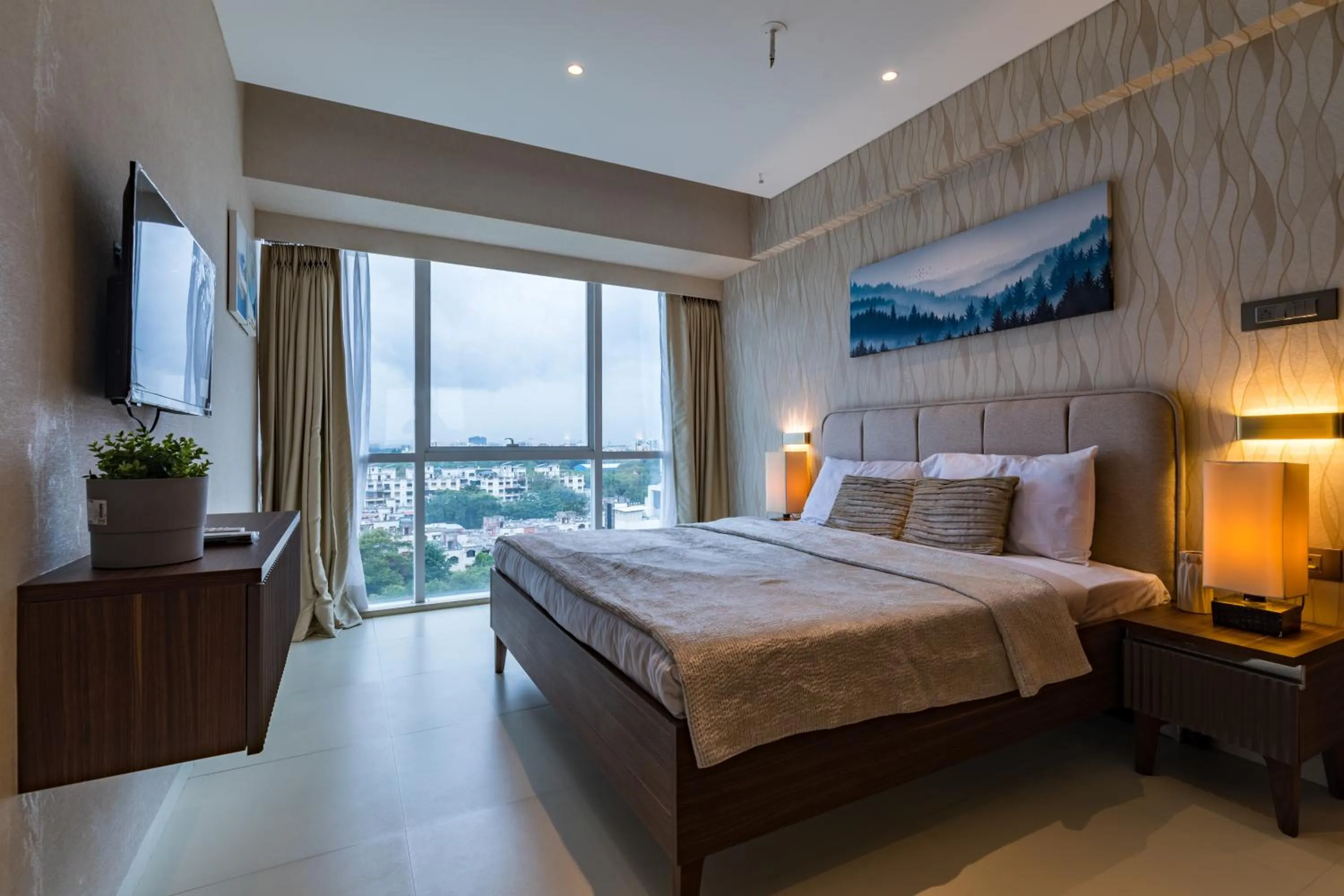 Photo of the whole room, Bed in AR Suites Jewels Royale - Koregaon Park NX