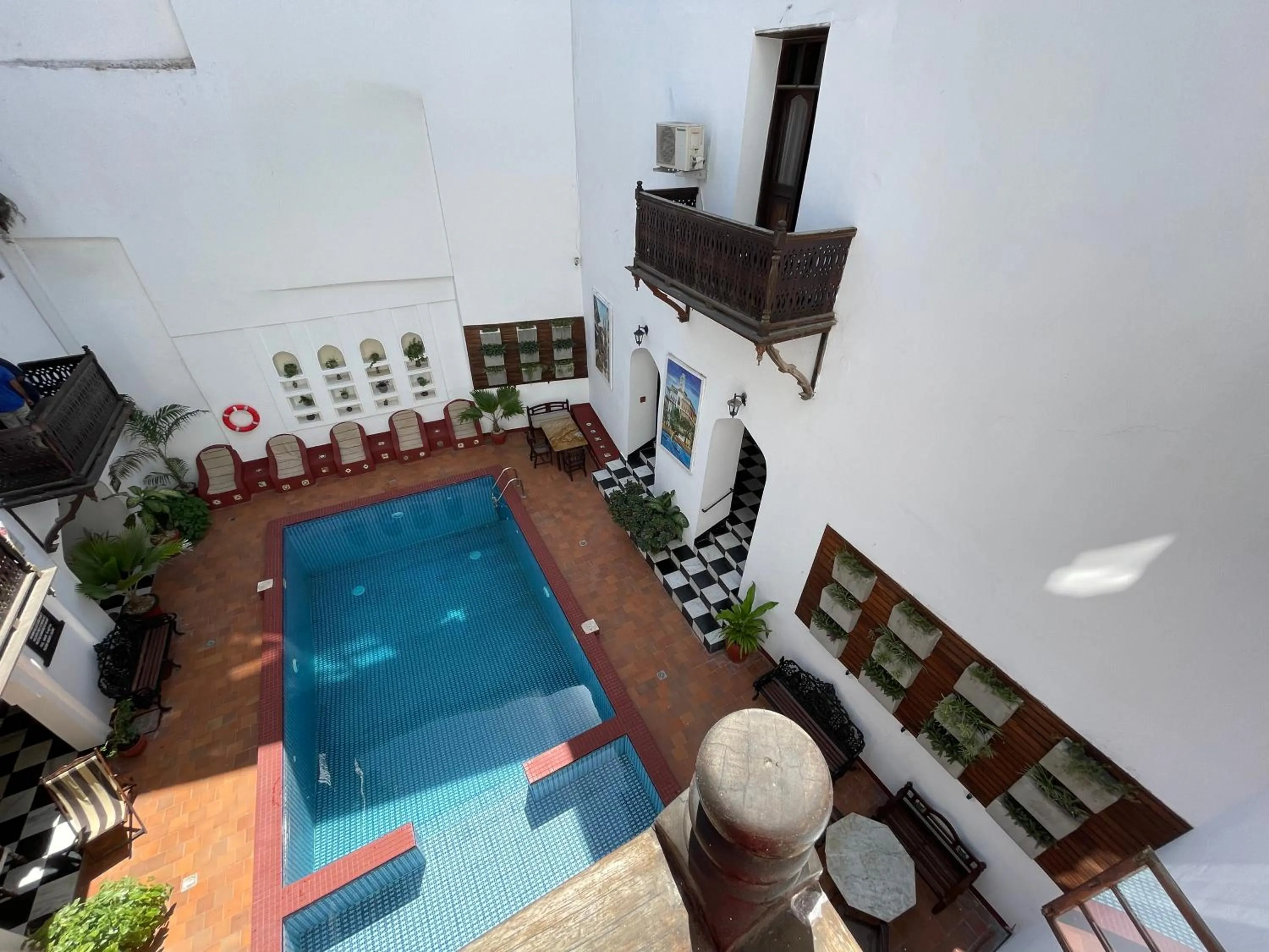 Pool view in Dhow Palace Hotel