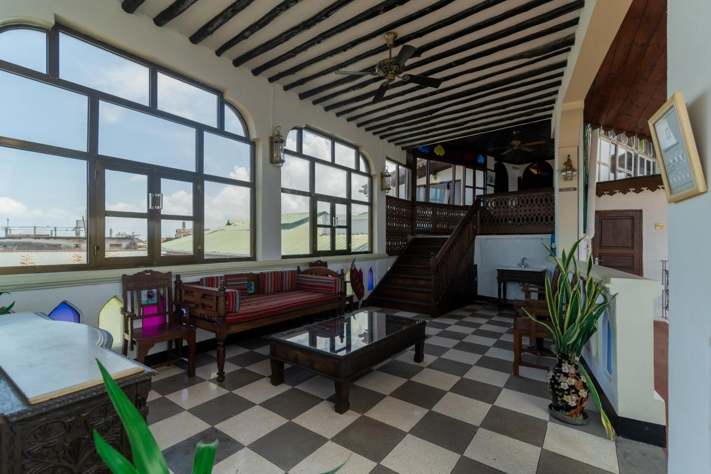 Seating area in Dhow Palace Hotel
