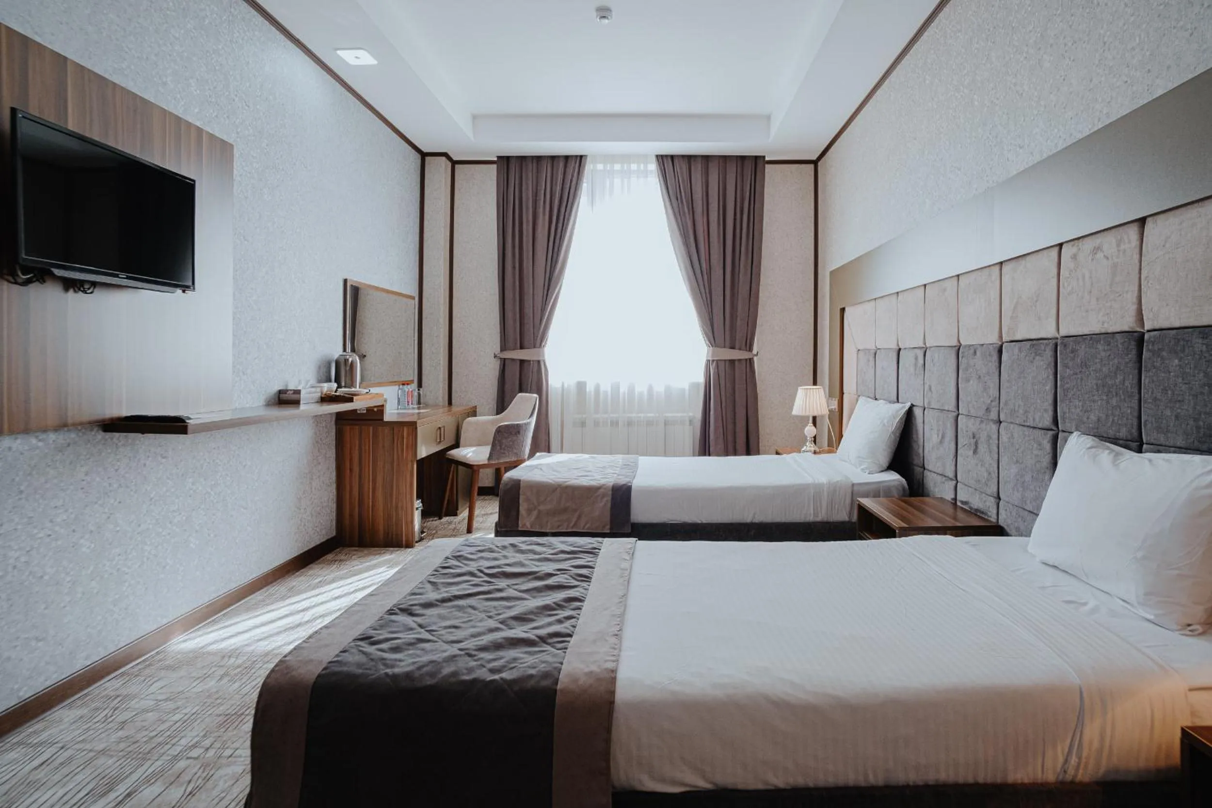 Bed in Volga Hotel Baku