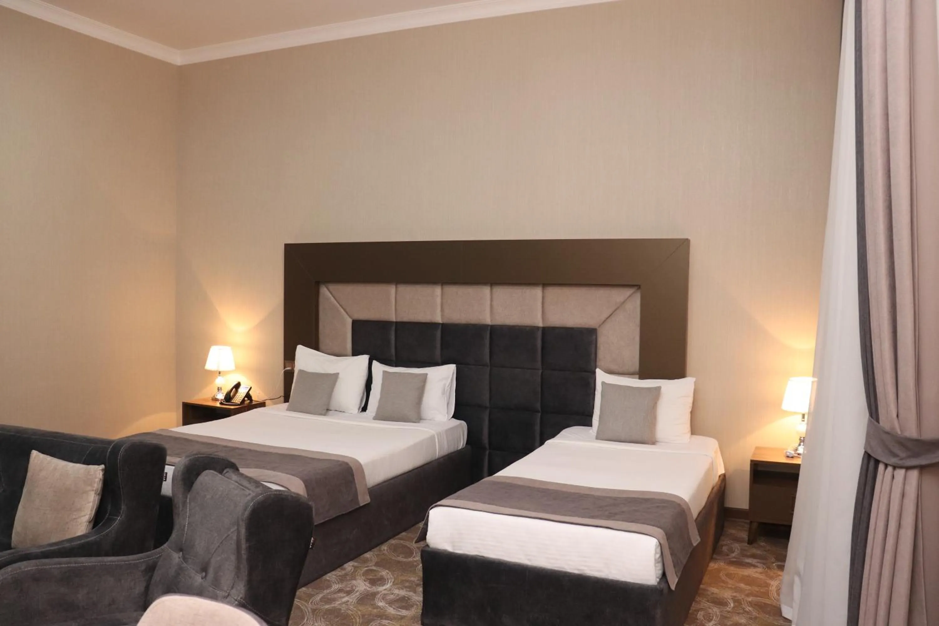 Bed in Volga Hotel Baku