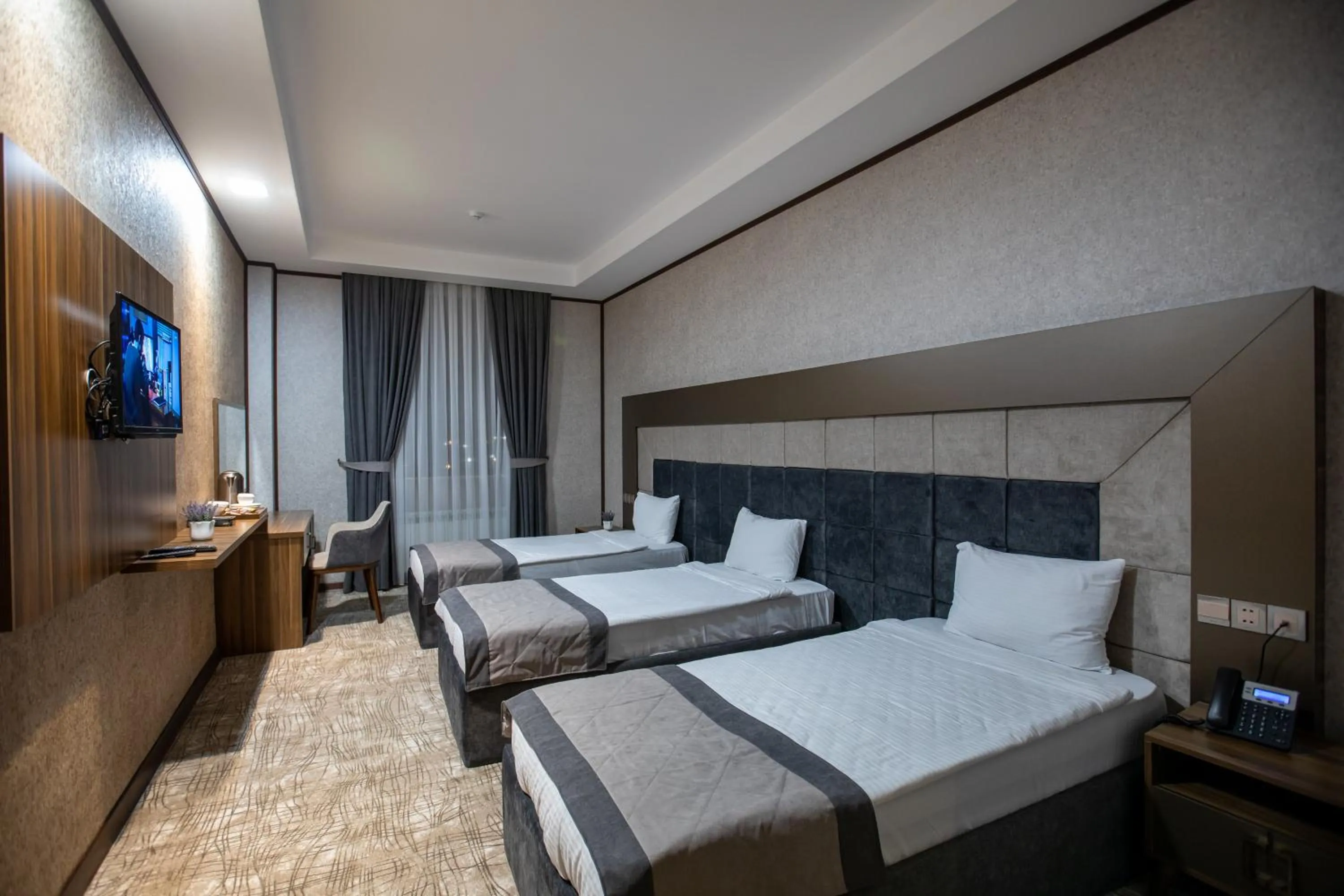 Bed in Volga Hotel Baku