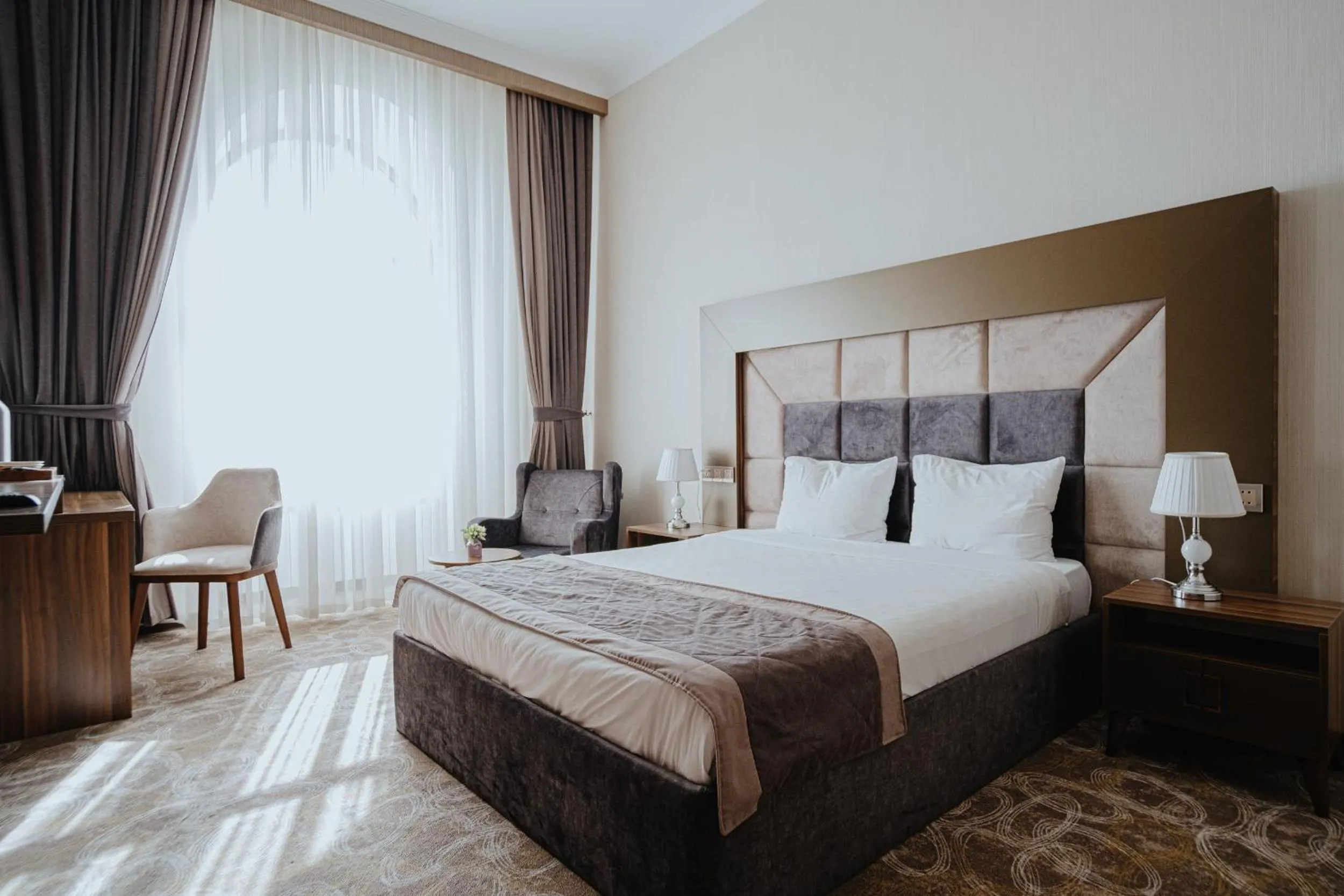 Bed in Volga Hotel Baku