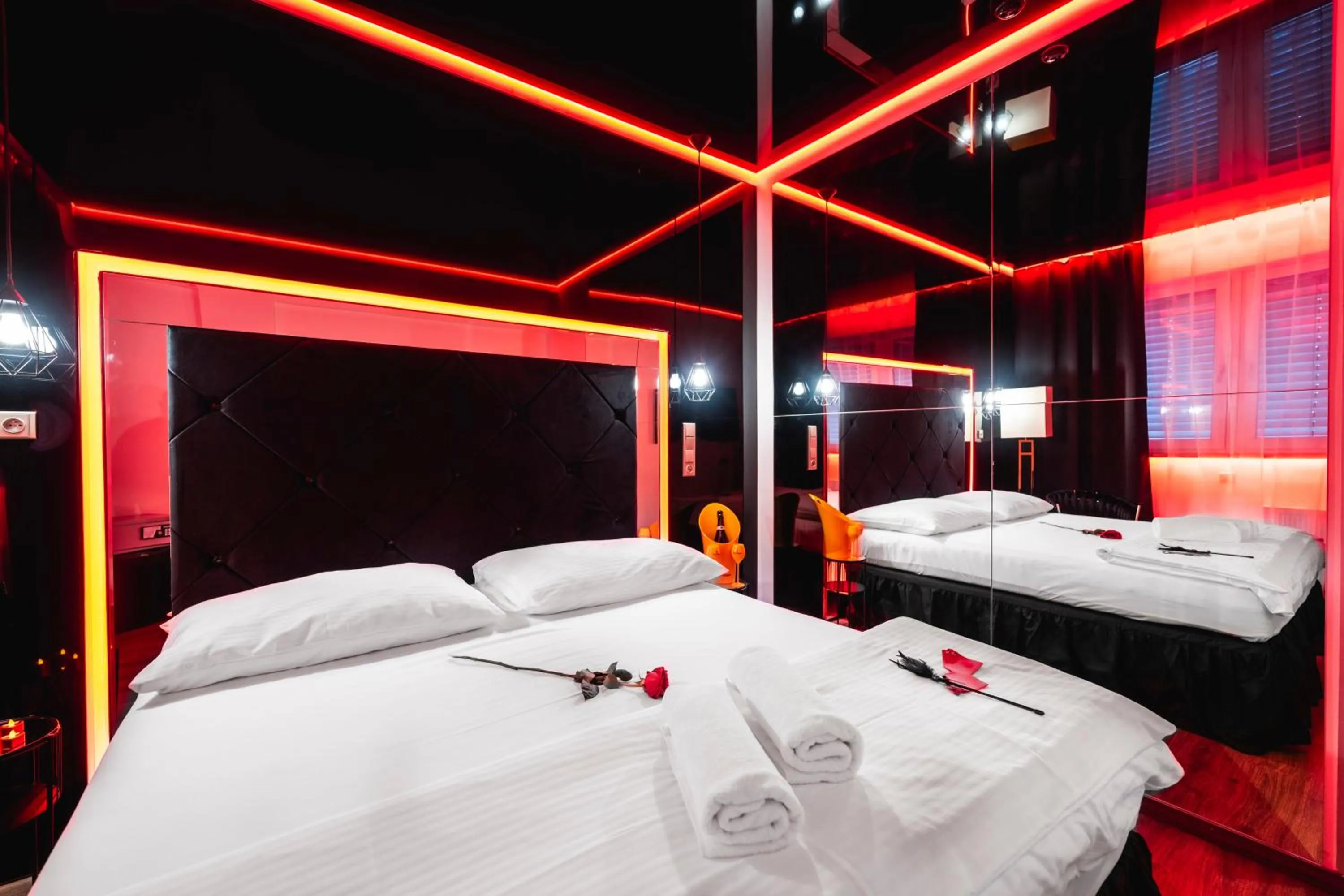 Bed in Hotel Aura Design & Garden Pool