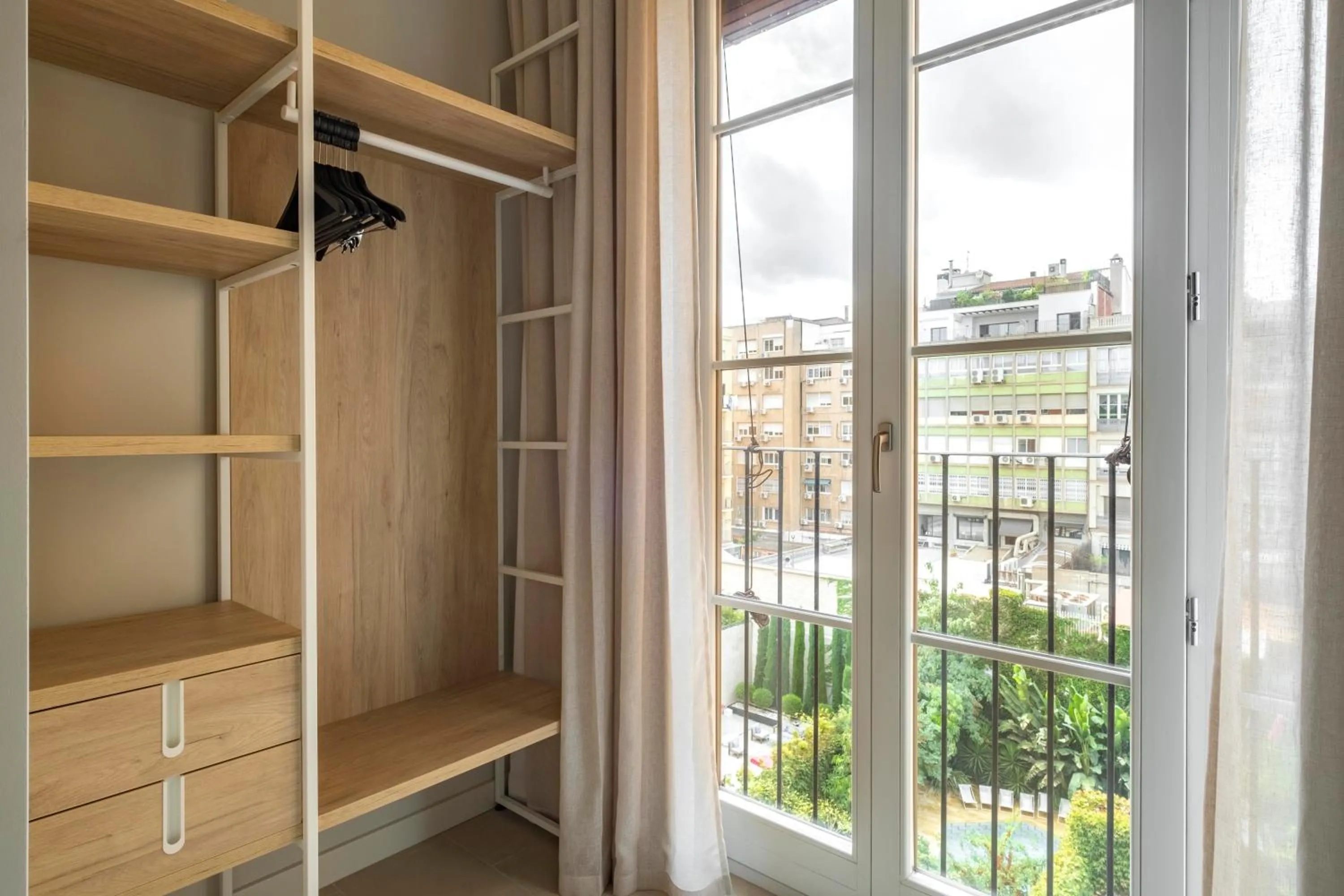 Bedroom in Aspasios Garden Apartments