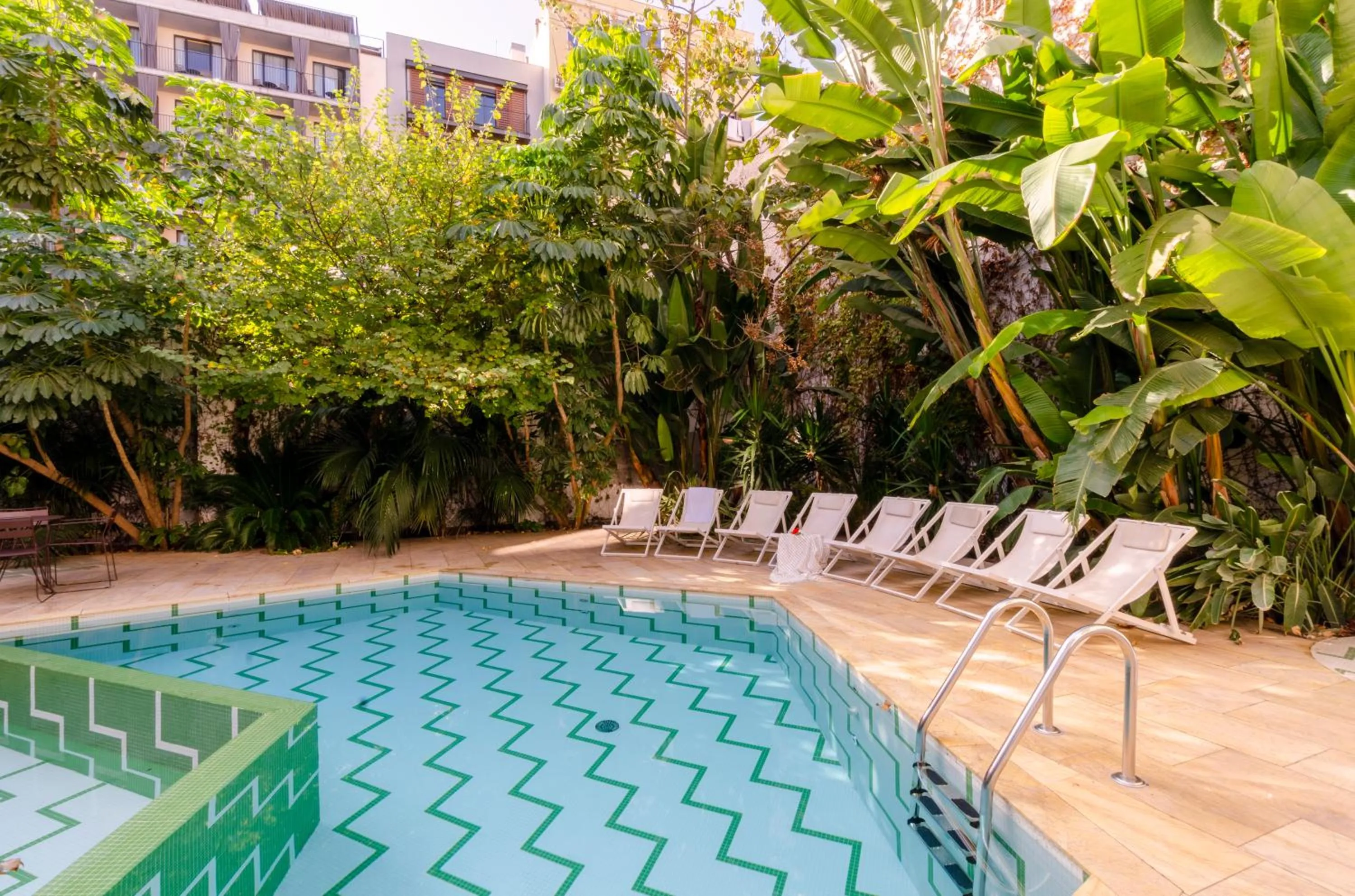 Swimming pool in Aspasios Garden Apartments