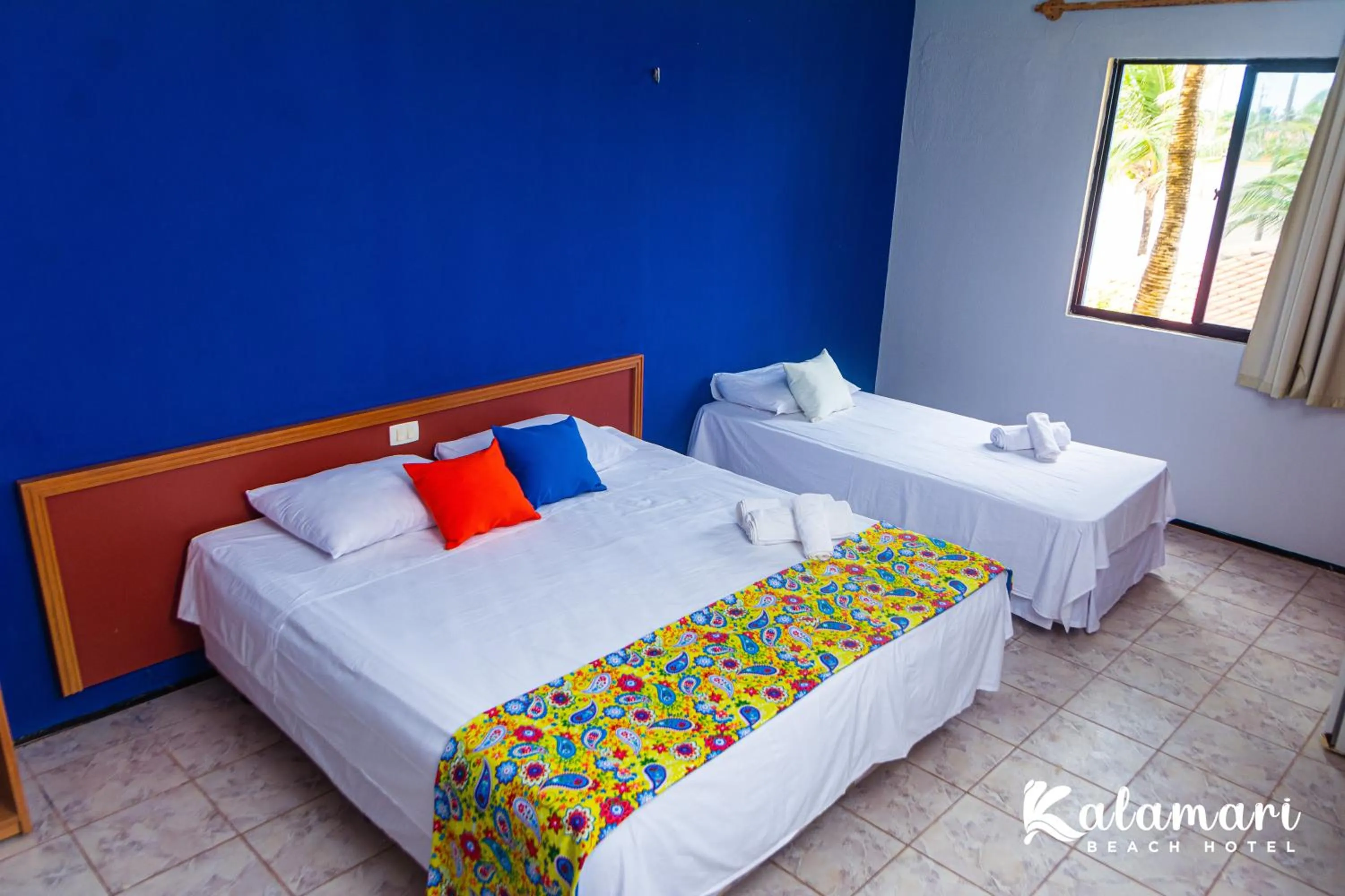 Bed in Kalamari Beach Hotel