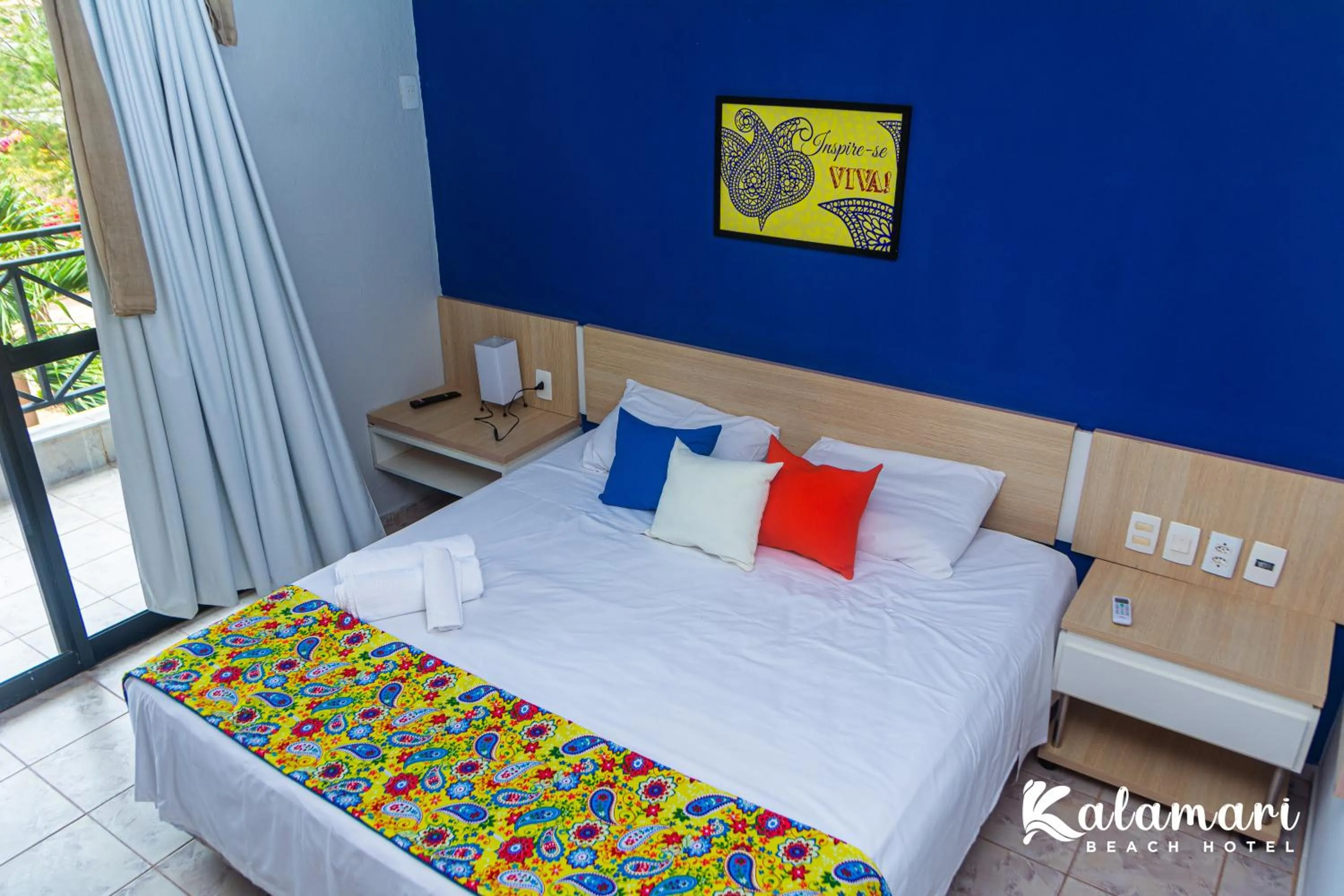 Bed in Kalamari Beach Hotel