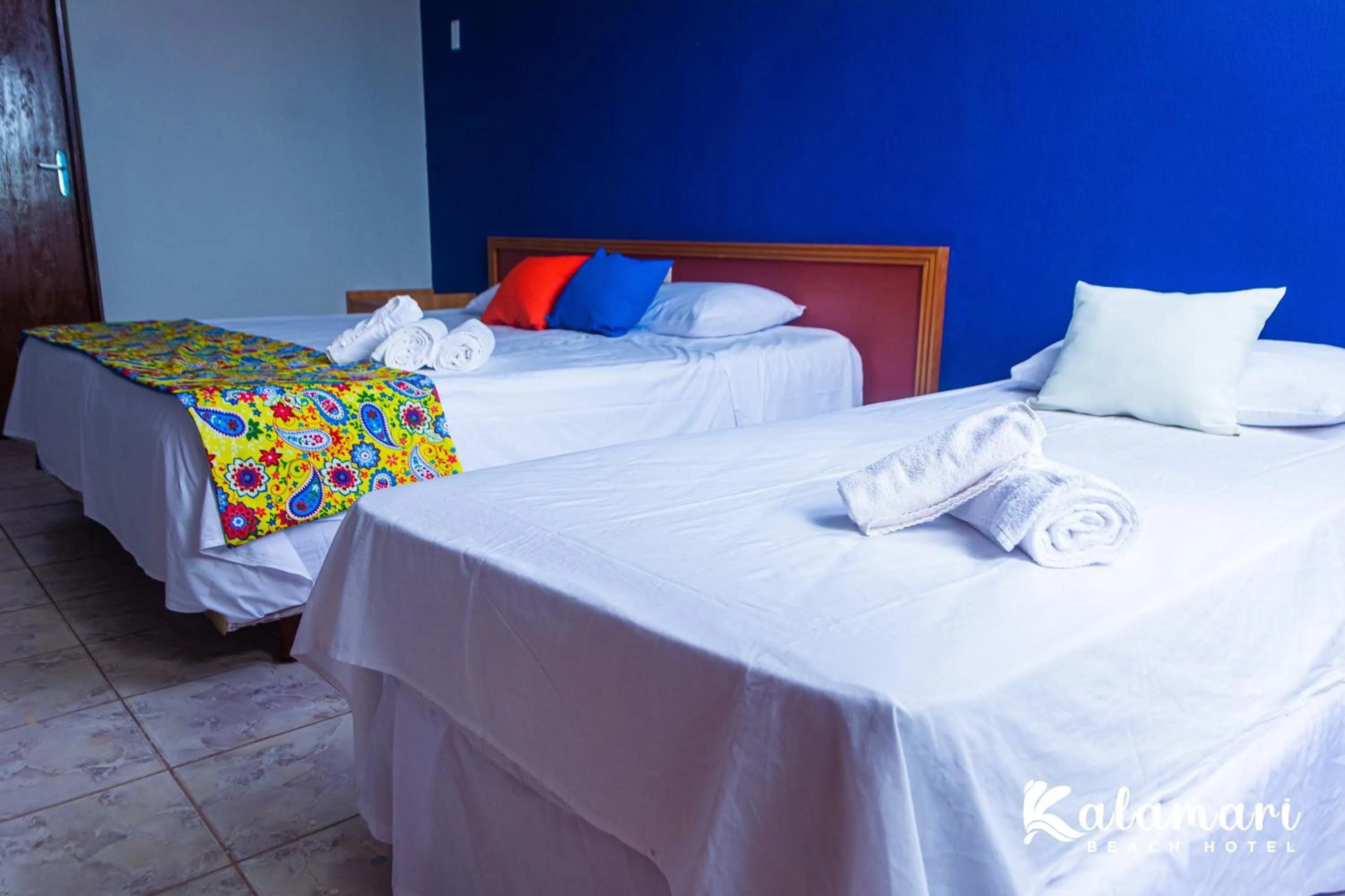 Bed in Kalamari Beach Hotel