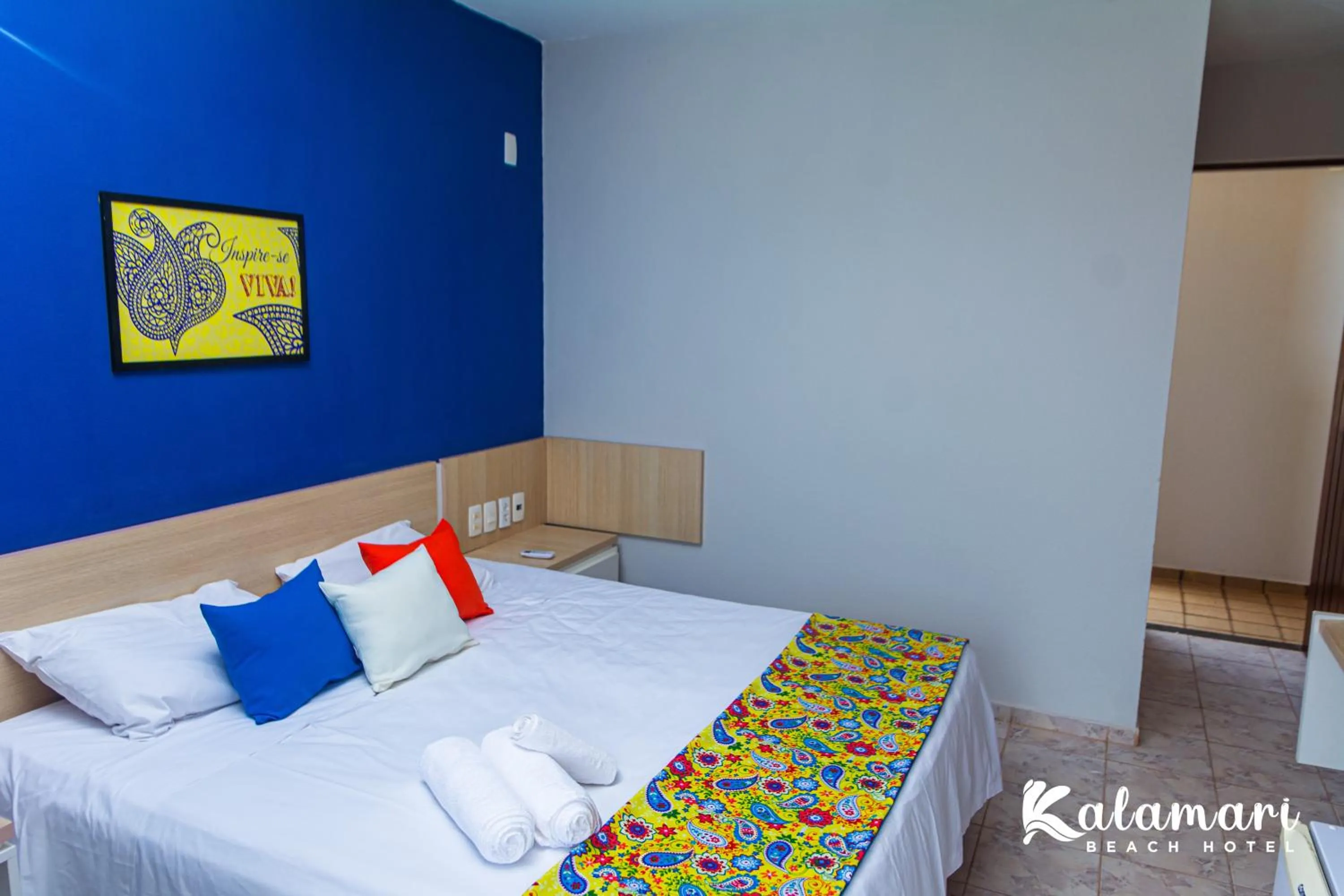 Bed in Kalamari Beach Hotel