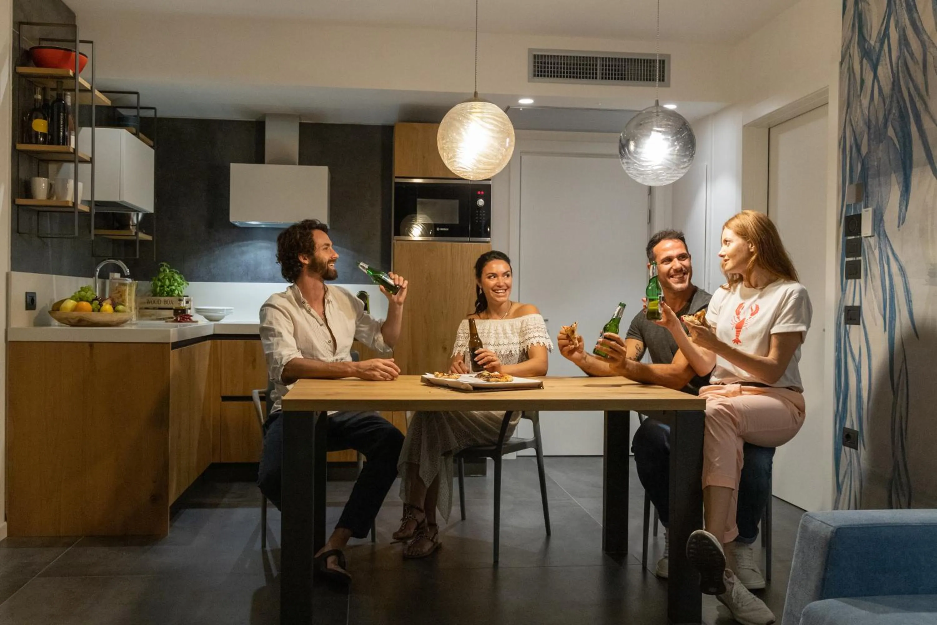 kitchen in Aris Apartments & Sky Pool - Tonelli Hotels - Adult Friendly