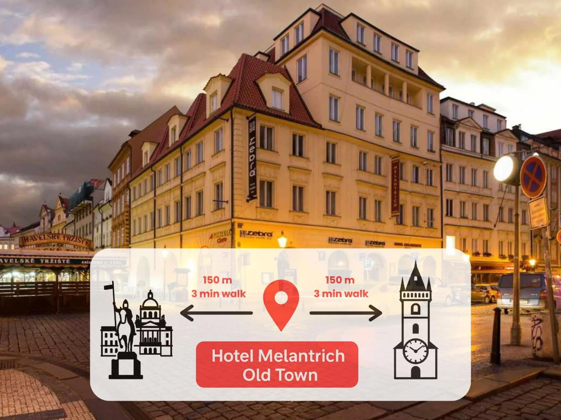 Location in Hotel Melantrich Old Town