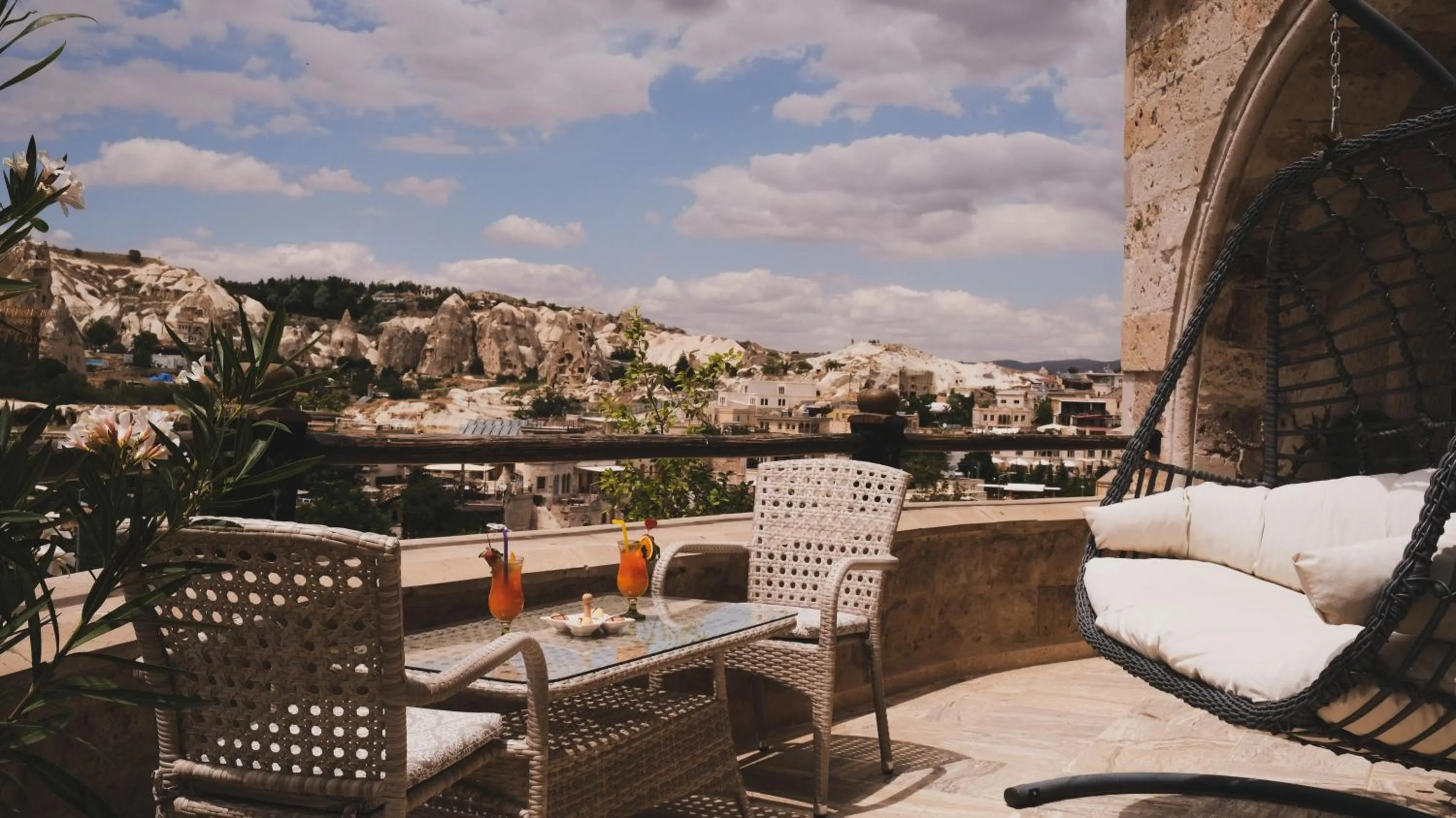 Balcony/Terrace in Şah Saray Cave Suites Halal Hotel