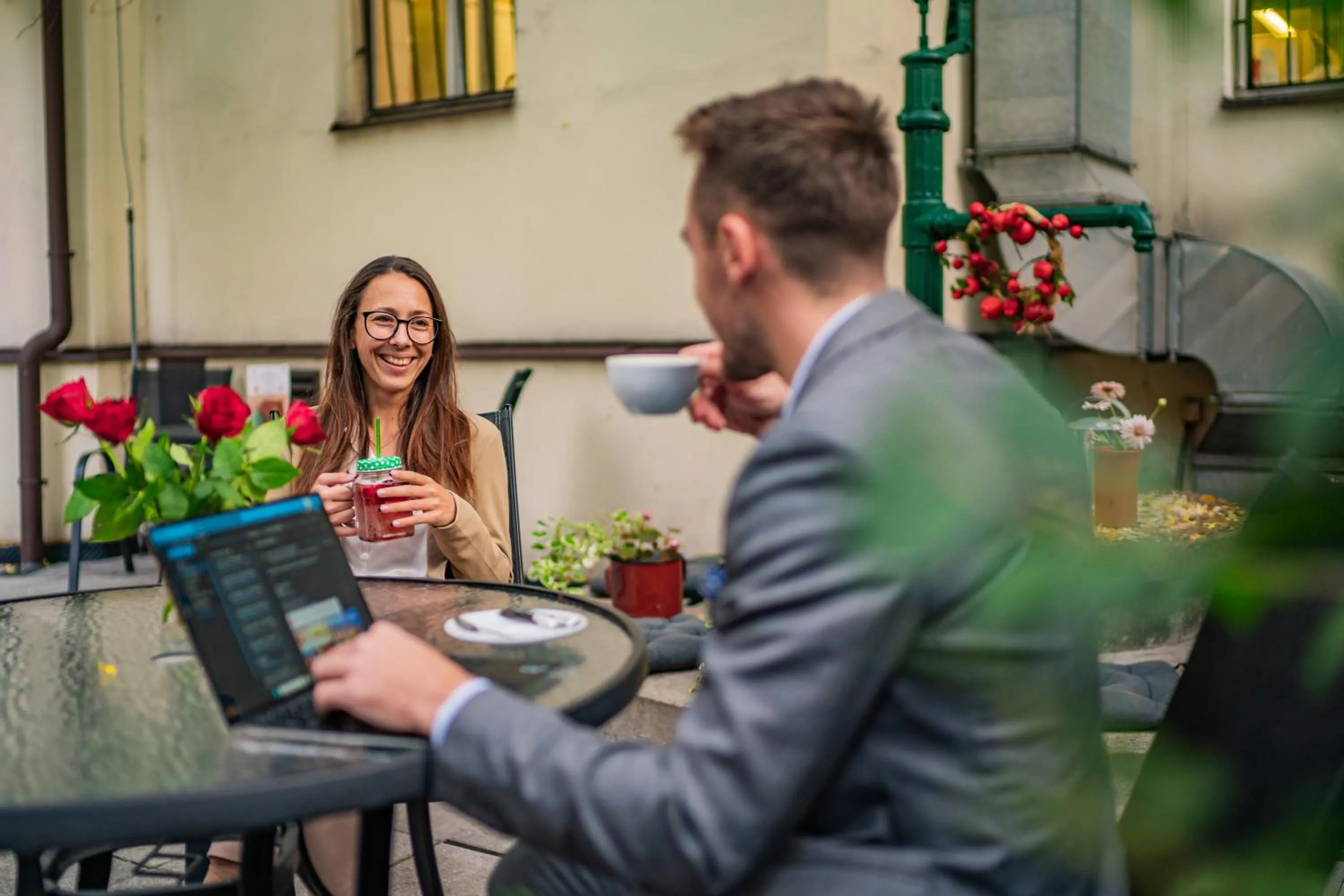 Patio in Hotel U Divadla - Czech Leading Hotels
