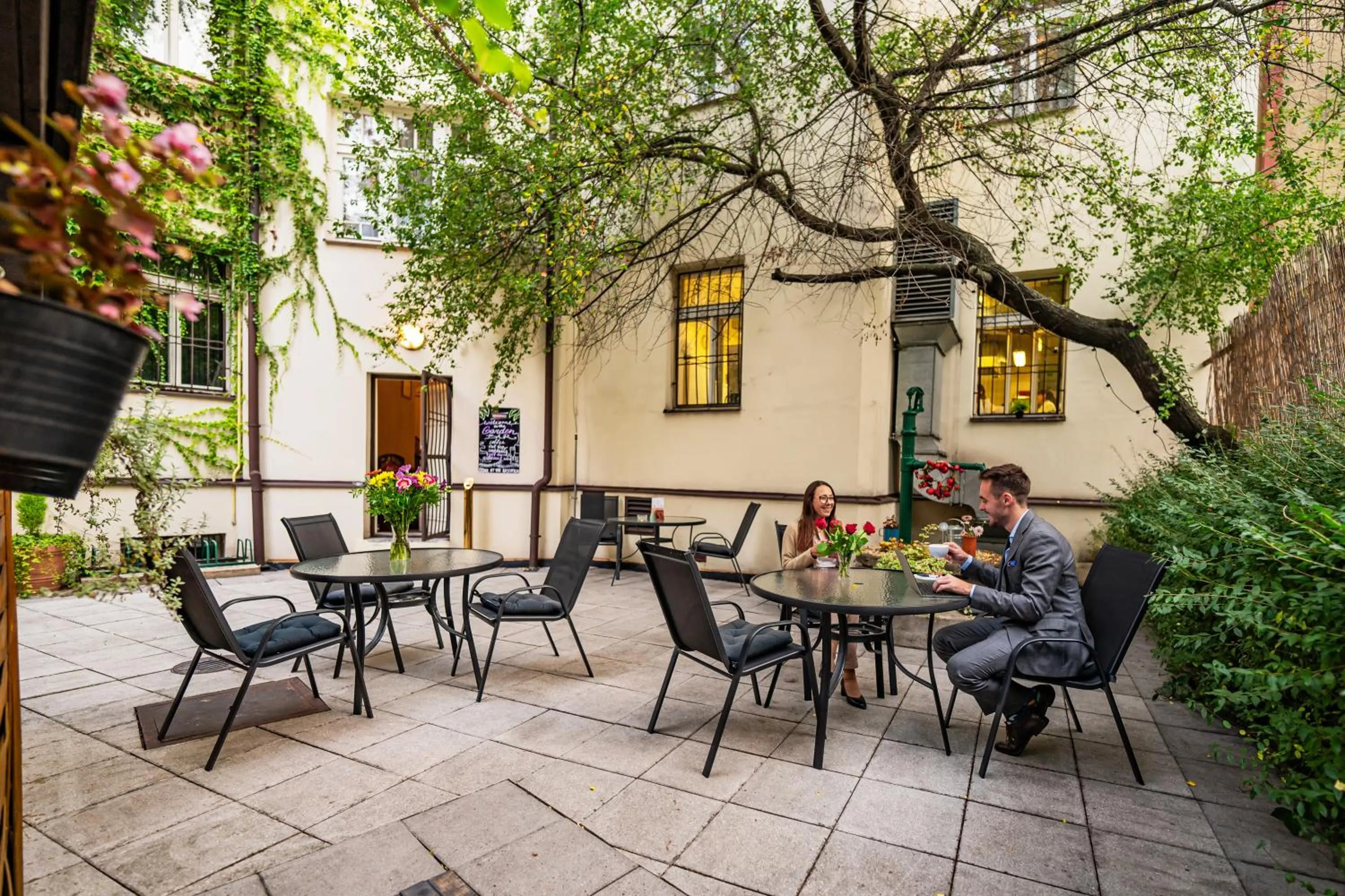 Patio in Hotel U Divadla - Czech Leading Hotels