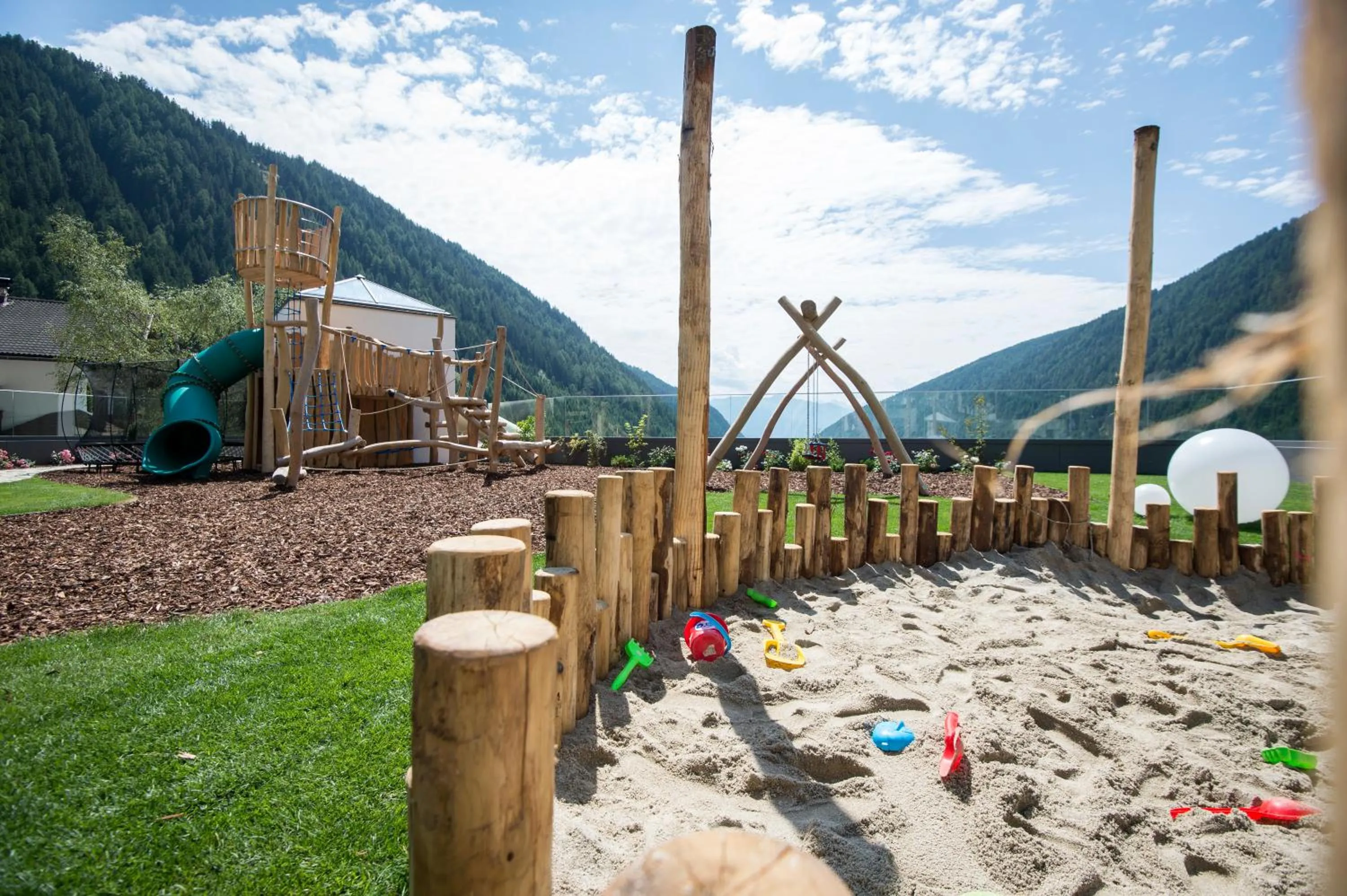 Children play ground in Familienhotel Huber