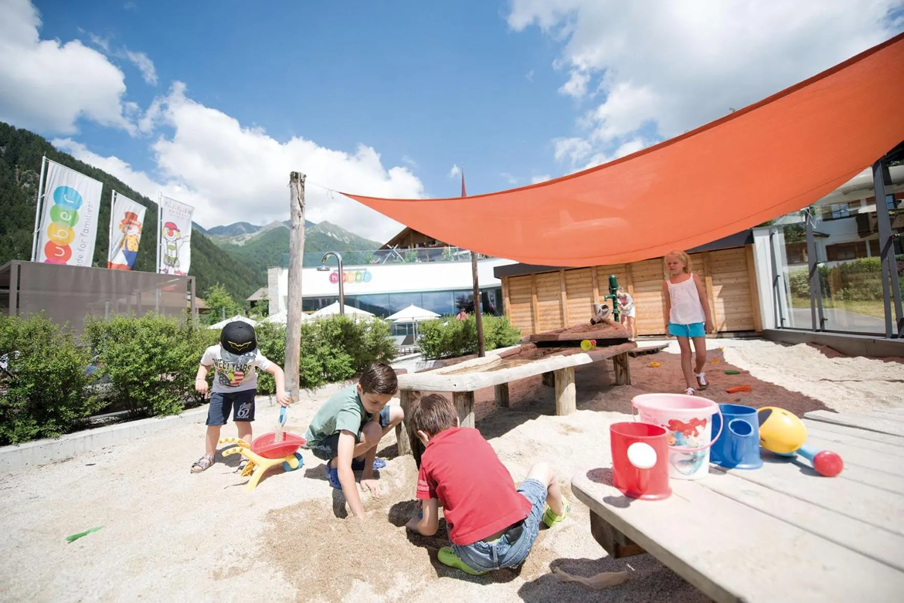 Children play ground in Familienhotel Huber