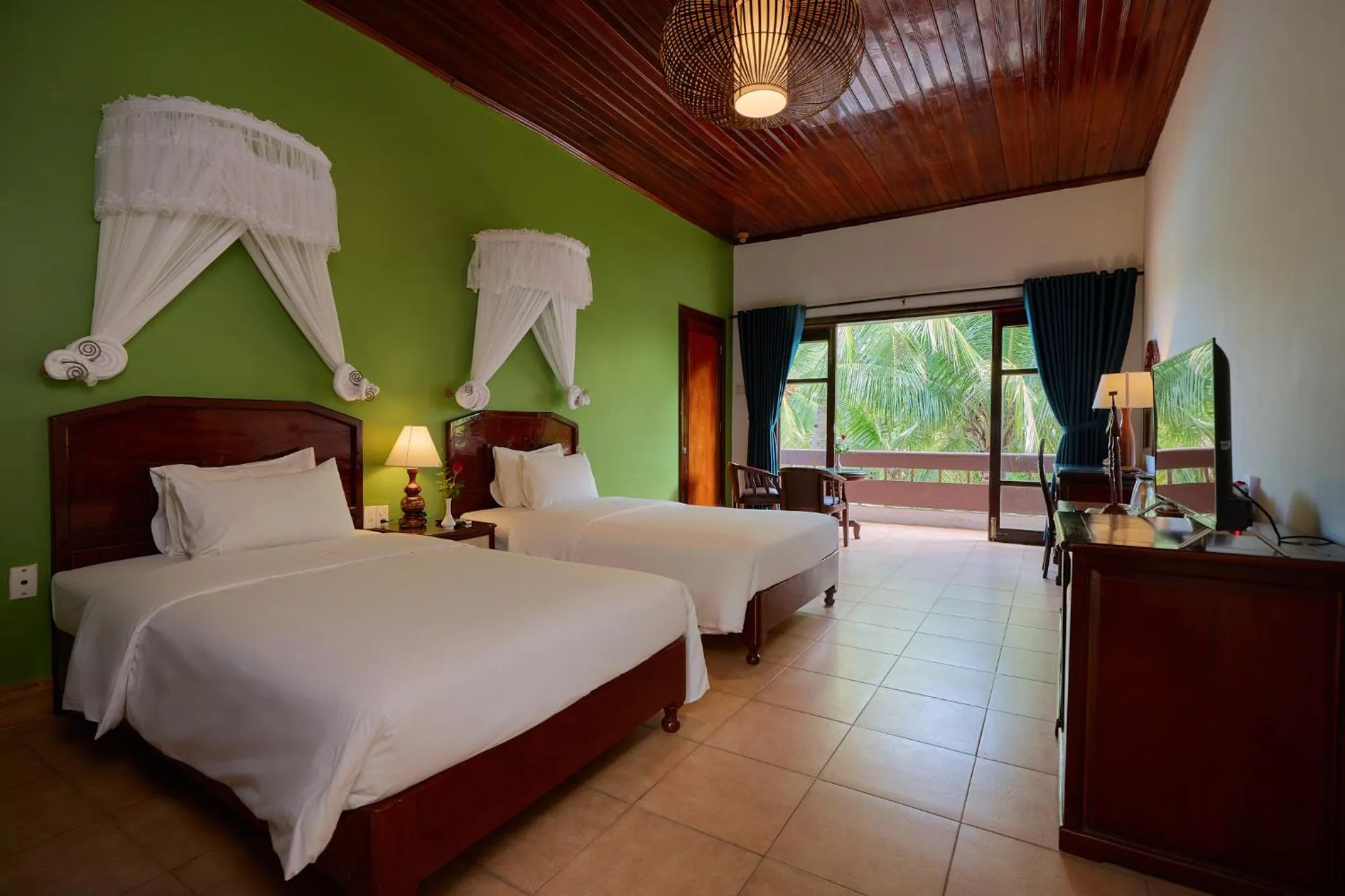 Bed in Lang Co Beach Resort