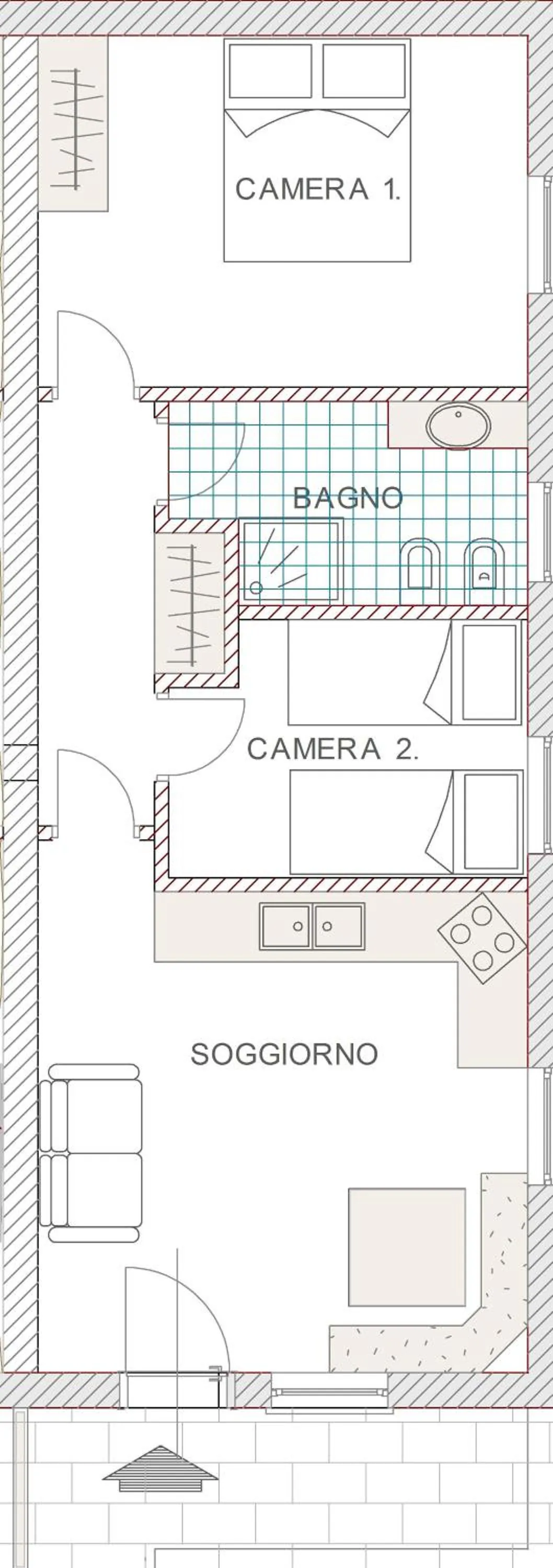 Floor plan in Residence Peniè