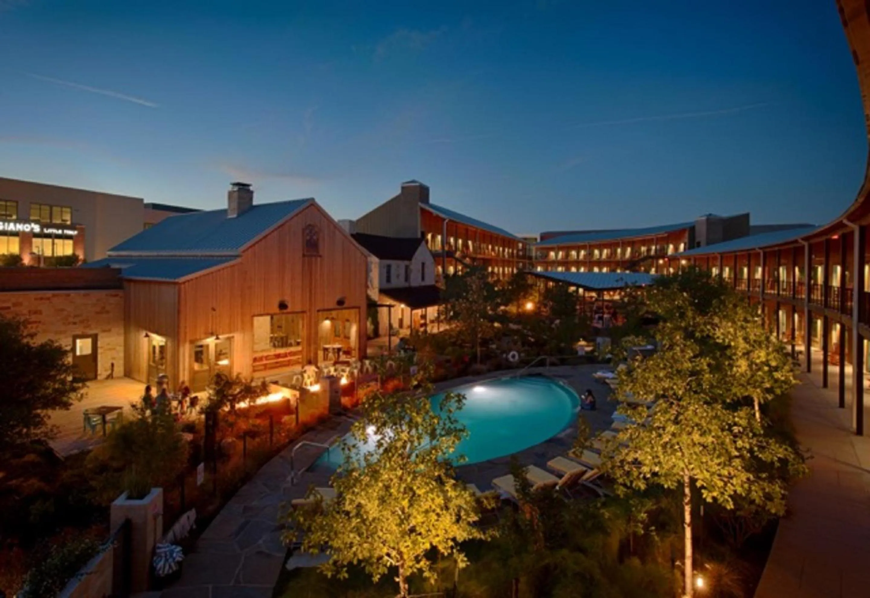 Pool view in Lone Star Court, by Valencia Hotel Collection